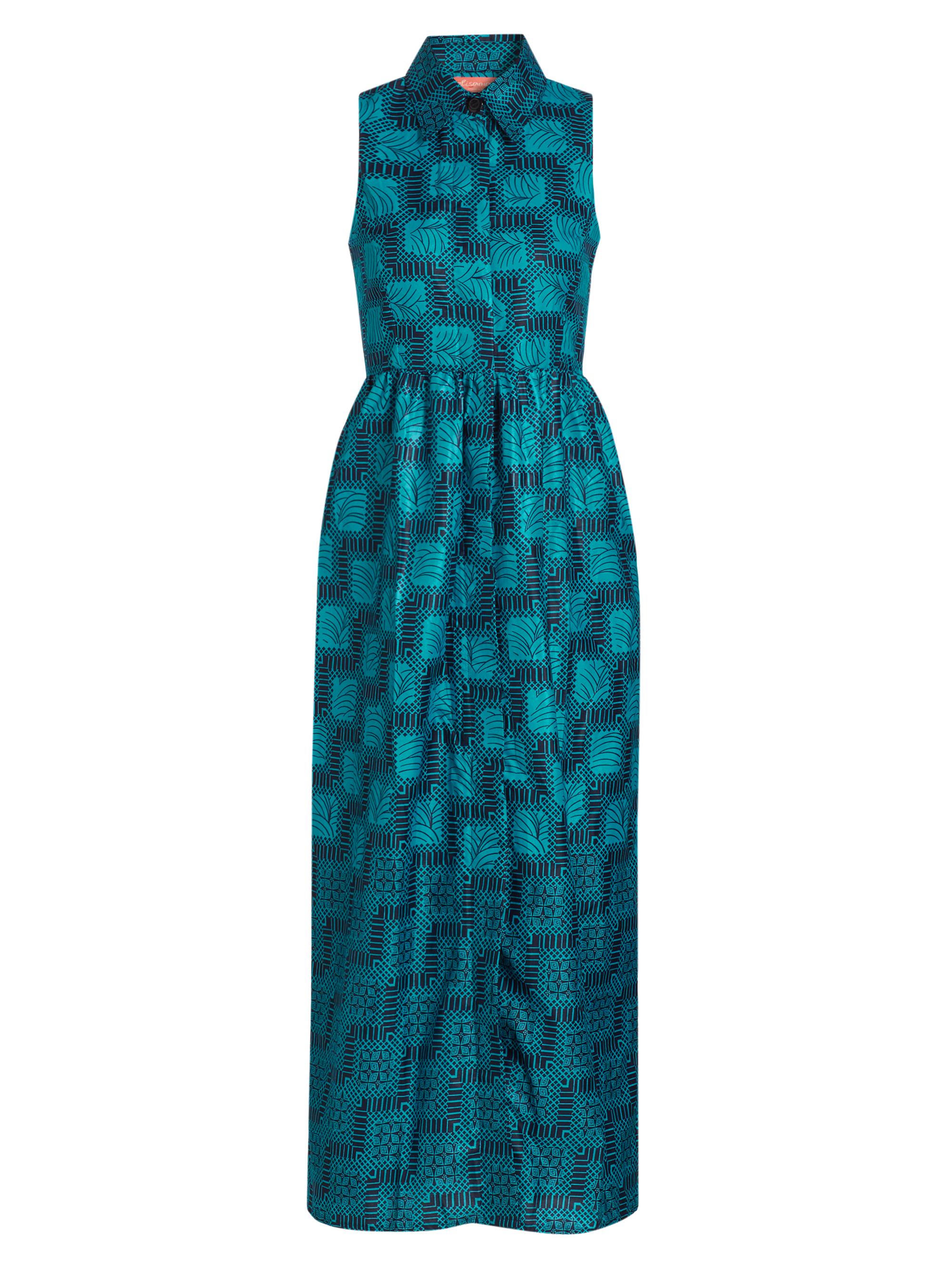 Elisamama Women's Dunni Floral Cotton Shirtdress - Blue