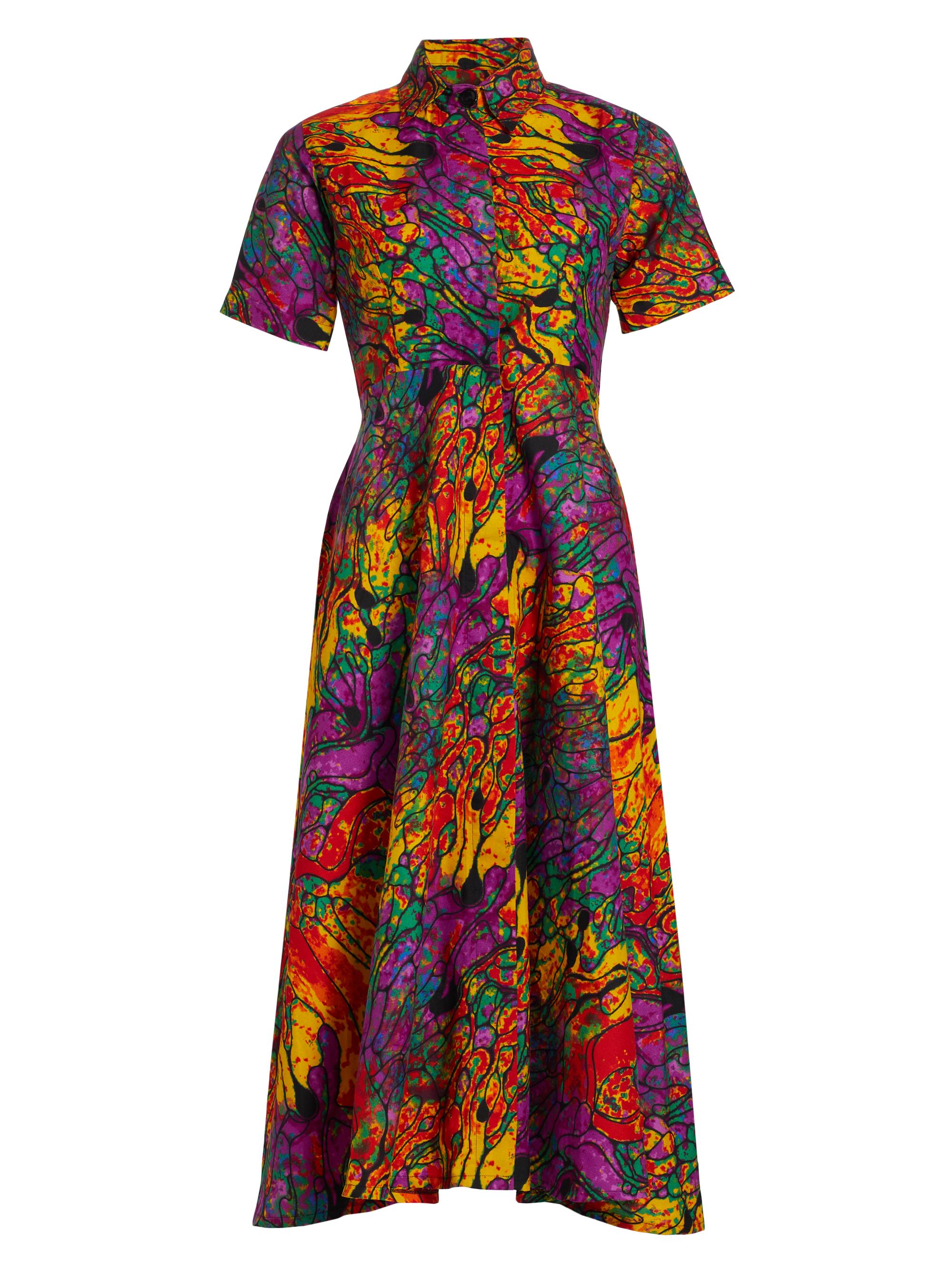 Elisamama Women's Feyi Printed Cotton Midi-Dress
