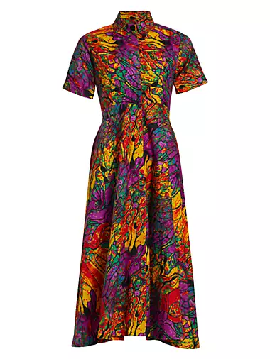Feyi Printed Cotton Midi-Dress