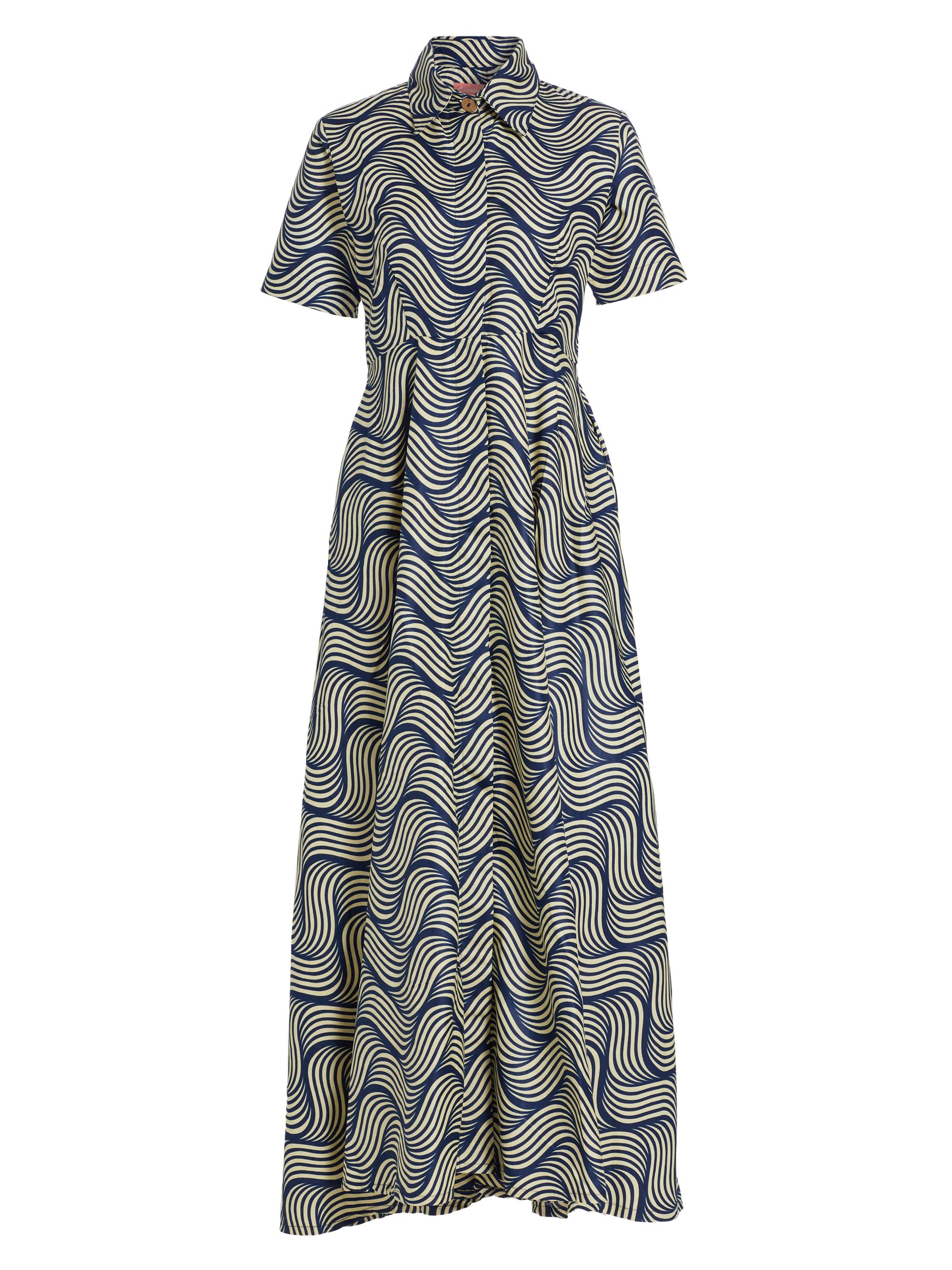Elisamama Women's Feyi Printed Cotton Maxi Dress - Navy Blue