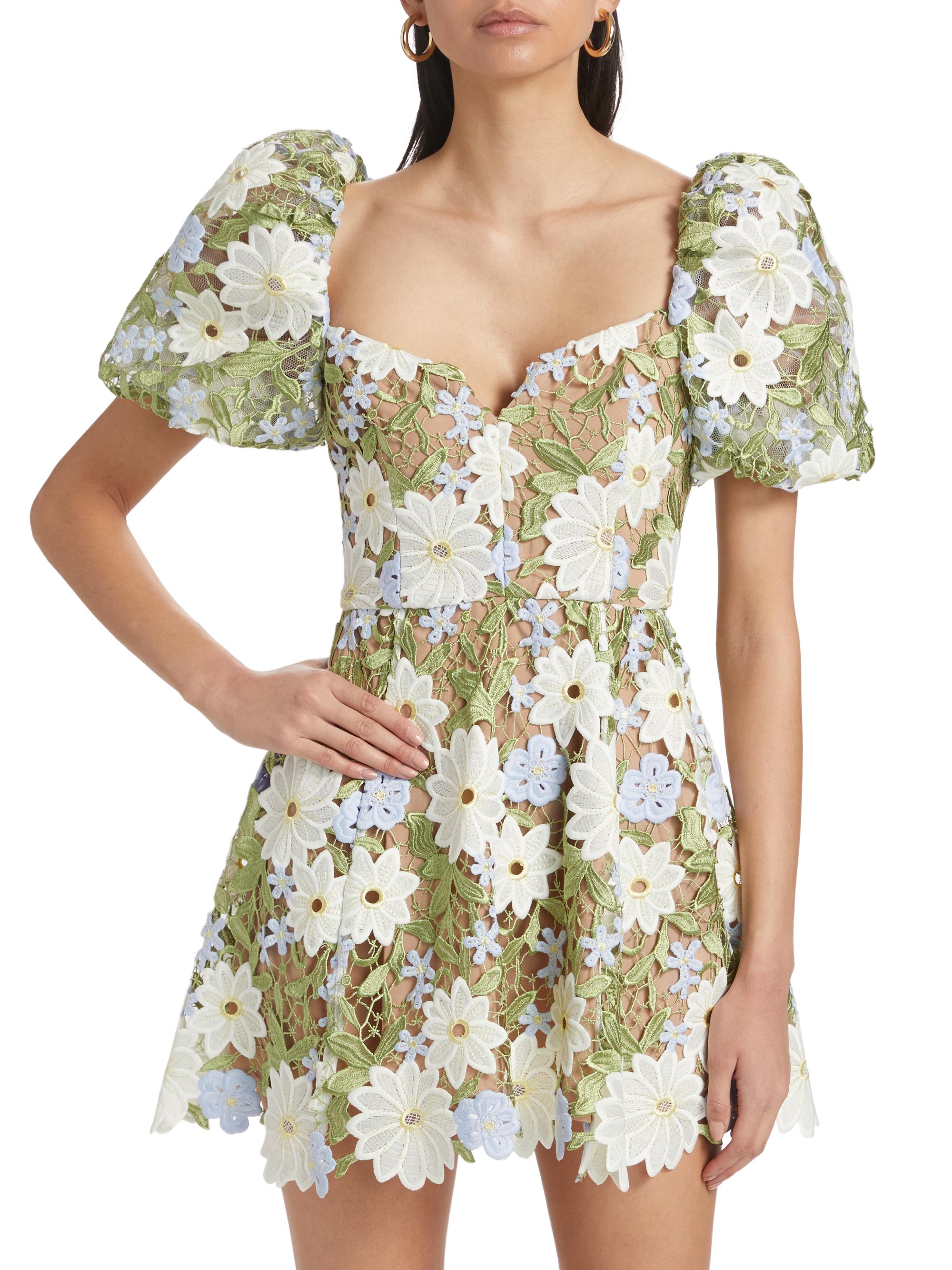 green emerald velvet dress Elliatt - Flora Tulip Mini Dress