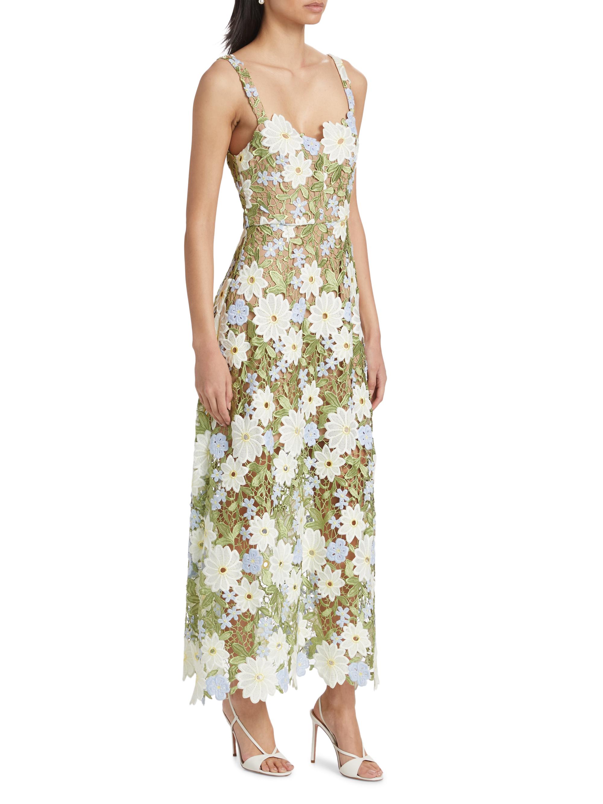 Elliatt Flora Floral Lace Midi-Dress | Saks Fifth Avenue