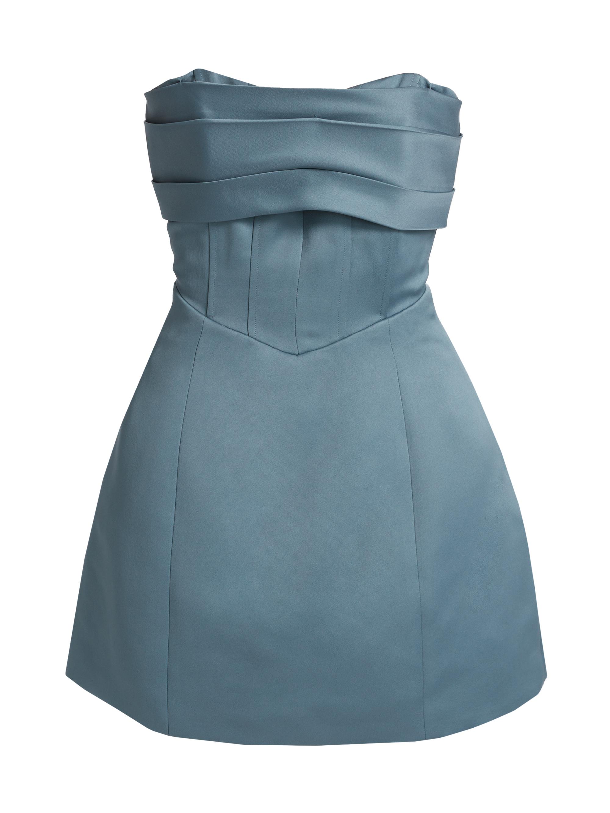 Elliatt Women's Coralie Duchess Sateen Minidress - Steel Blue