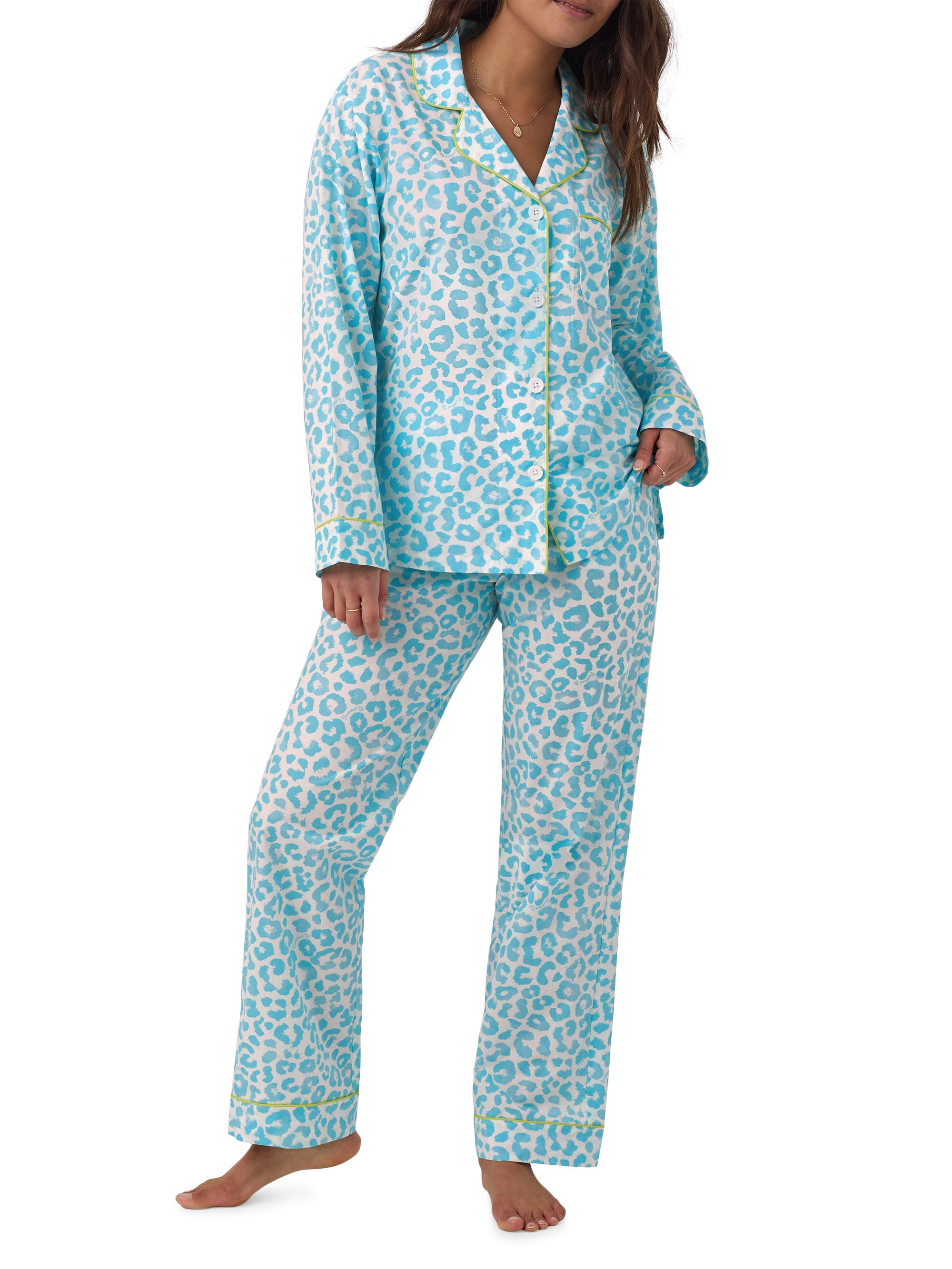 BedHead Pajamas Women's Animal Cotton Pajama Set - Sea Bright Animal