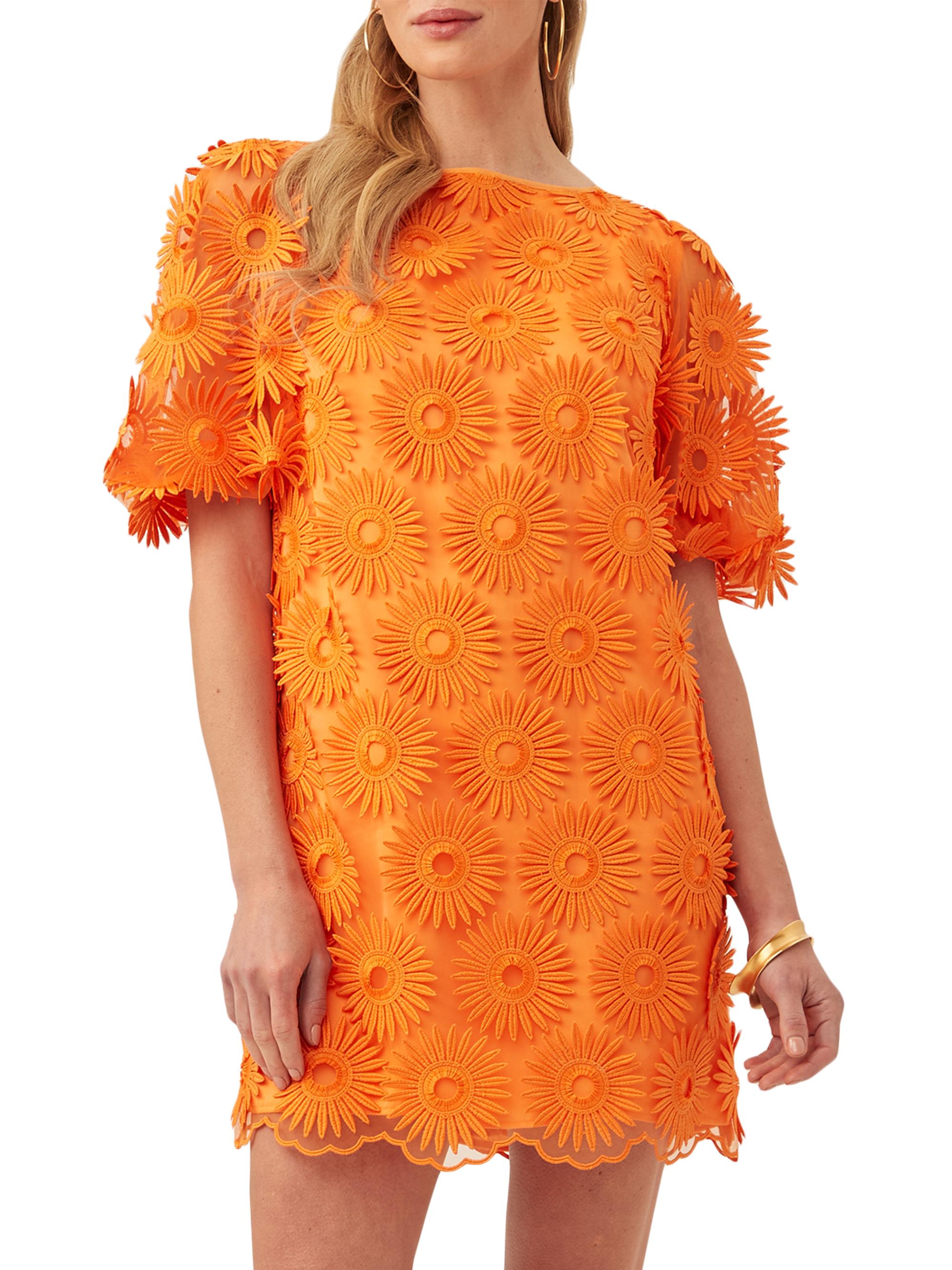 Trina Turk Women's Luv  Floral Mini Sheath Dress - Aperol Orange