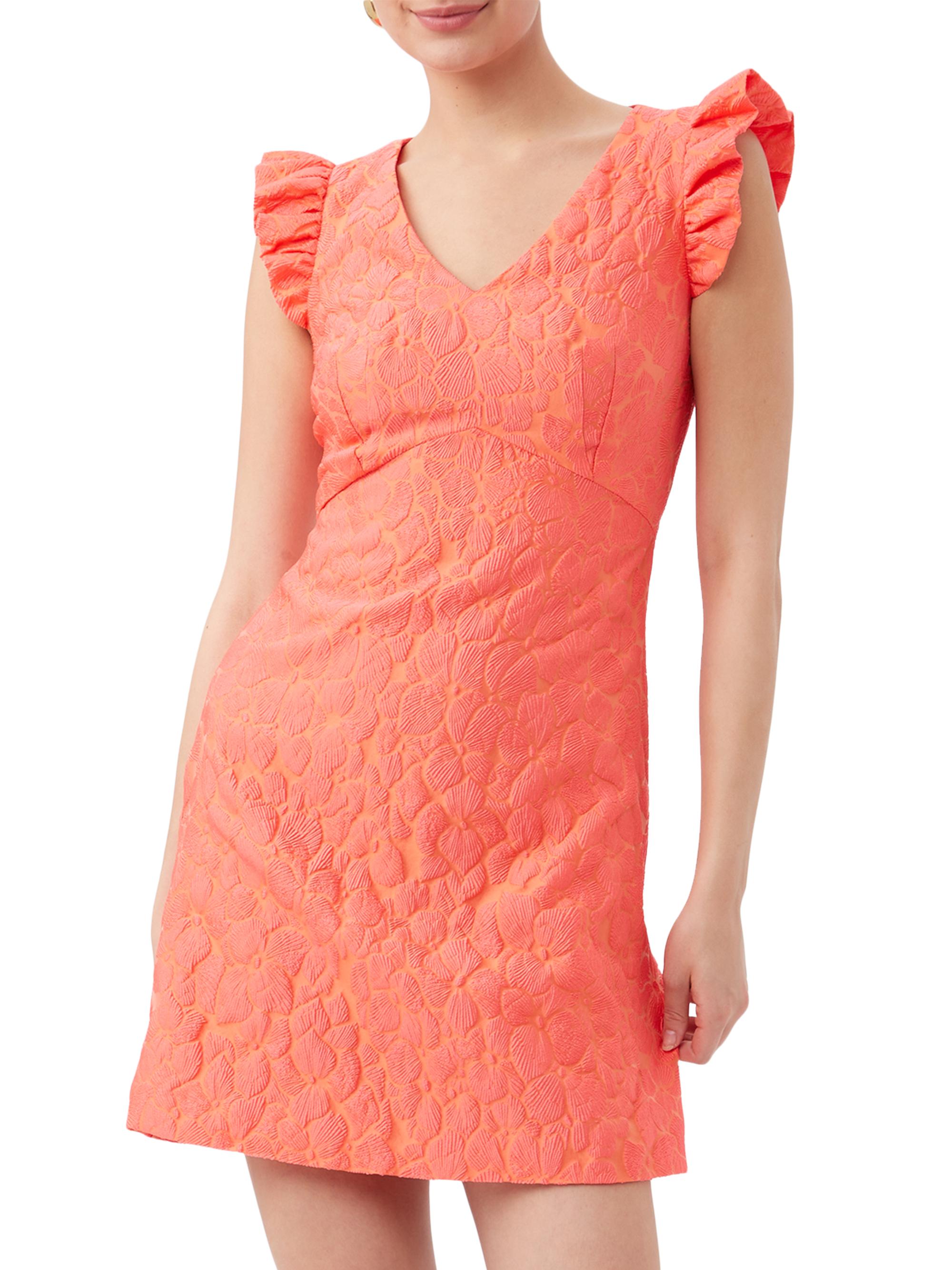 Trina Turk Women's Davina Patterned Flutter-Sleeve Minidress - Positano Pink