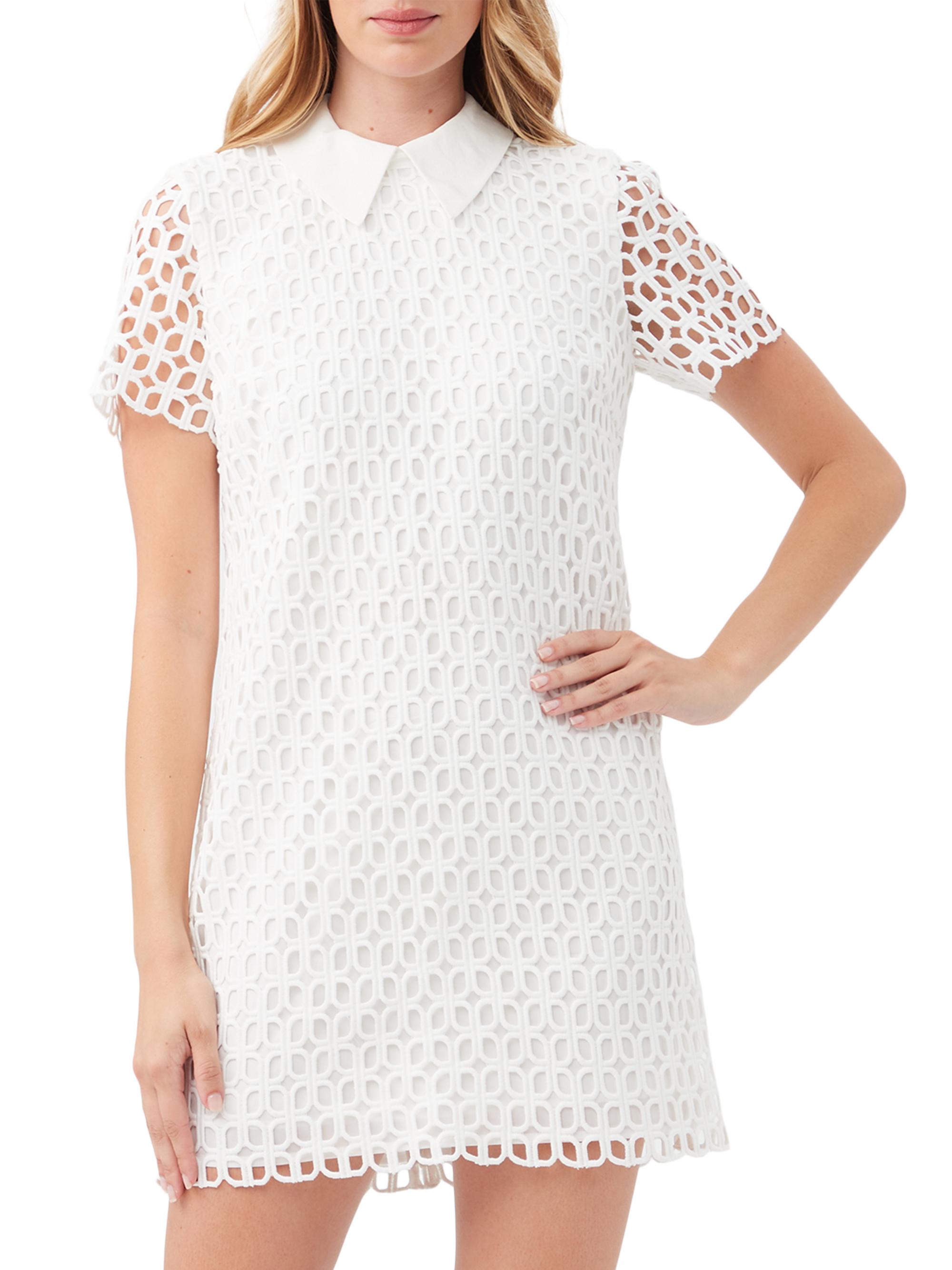 Trina Turk Women's Sorrento Openwork Sheath Minidress - White