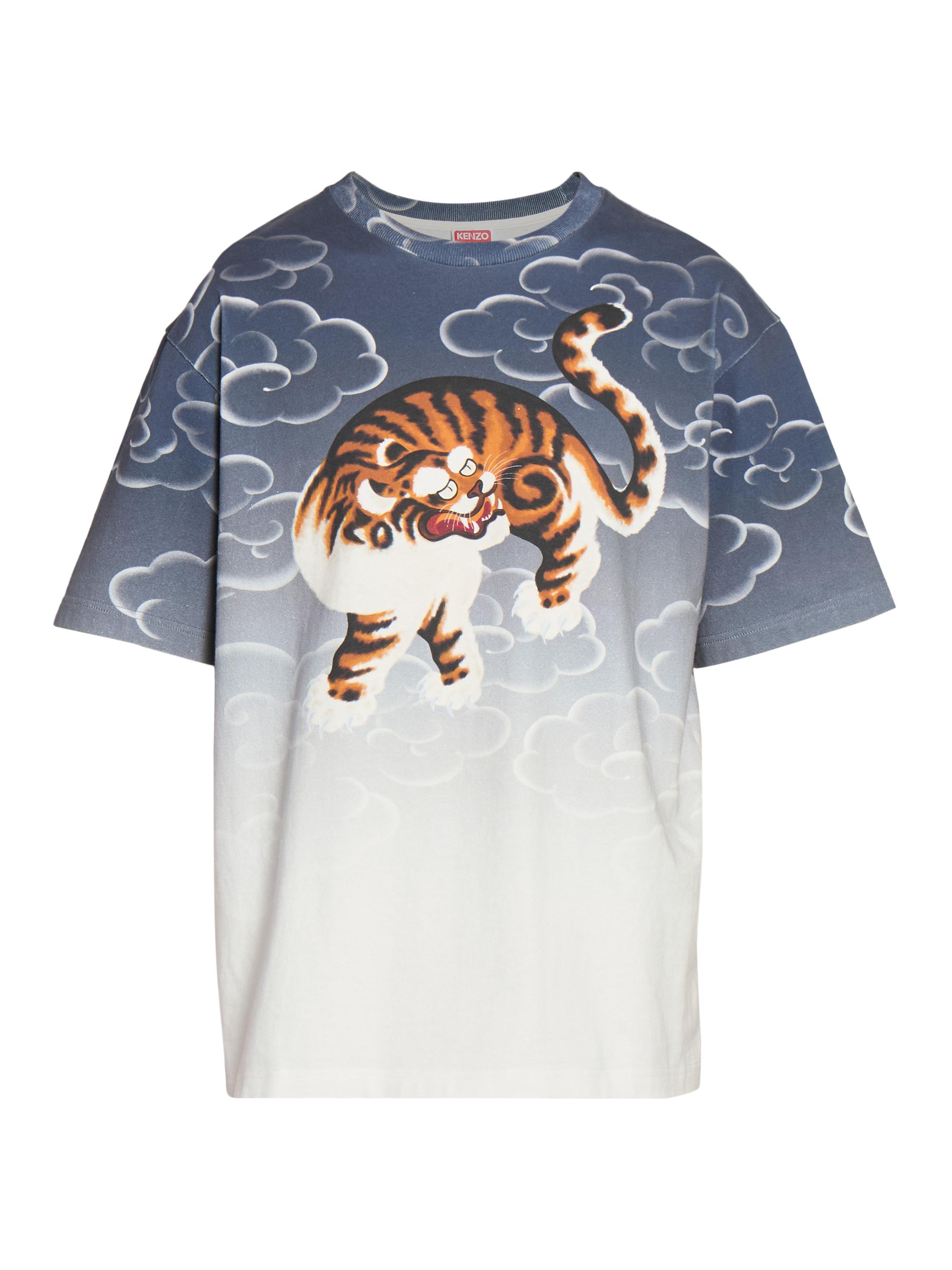 Kenzo Men's Cloud Tiger Cotton Oversized T-Shirt