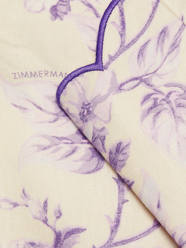 Shop Zimmermann Halliday Floral Linen Peplum Top | Saks Shop Zimmermann Halliday Floral Linen Peplum Top | Saks