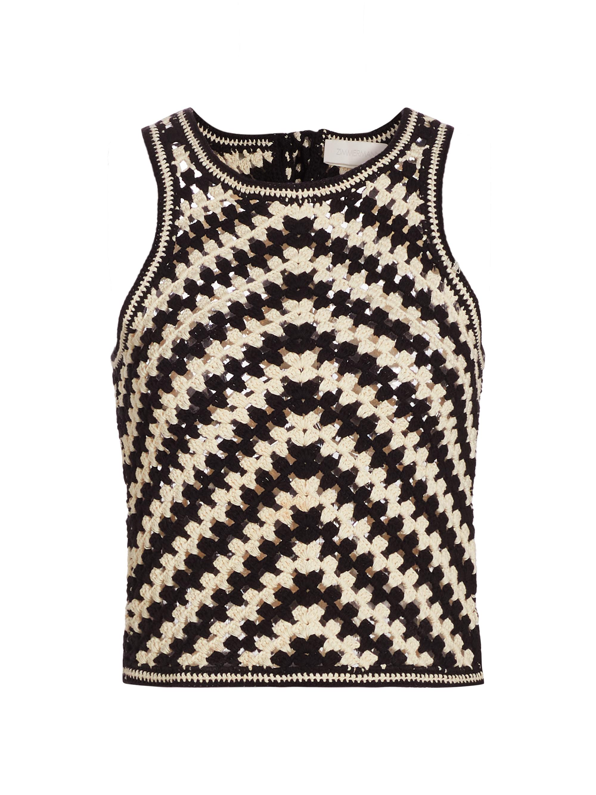 Zimmermann Women's Halliday Hand-Crocheted Tank - Chevron