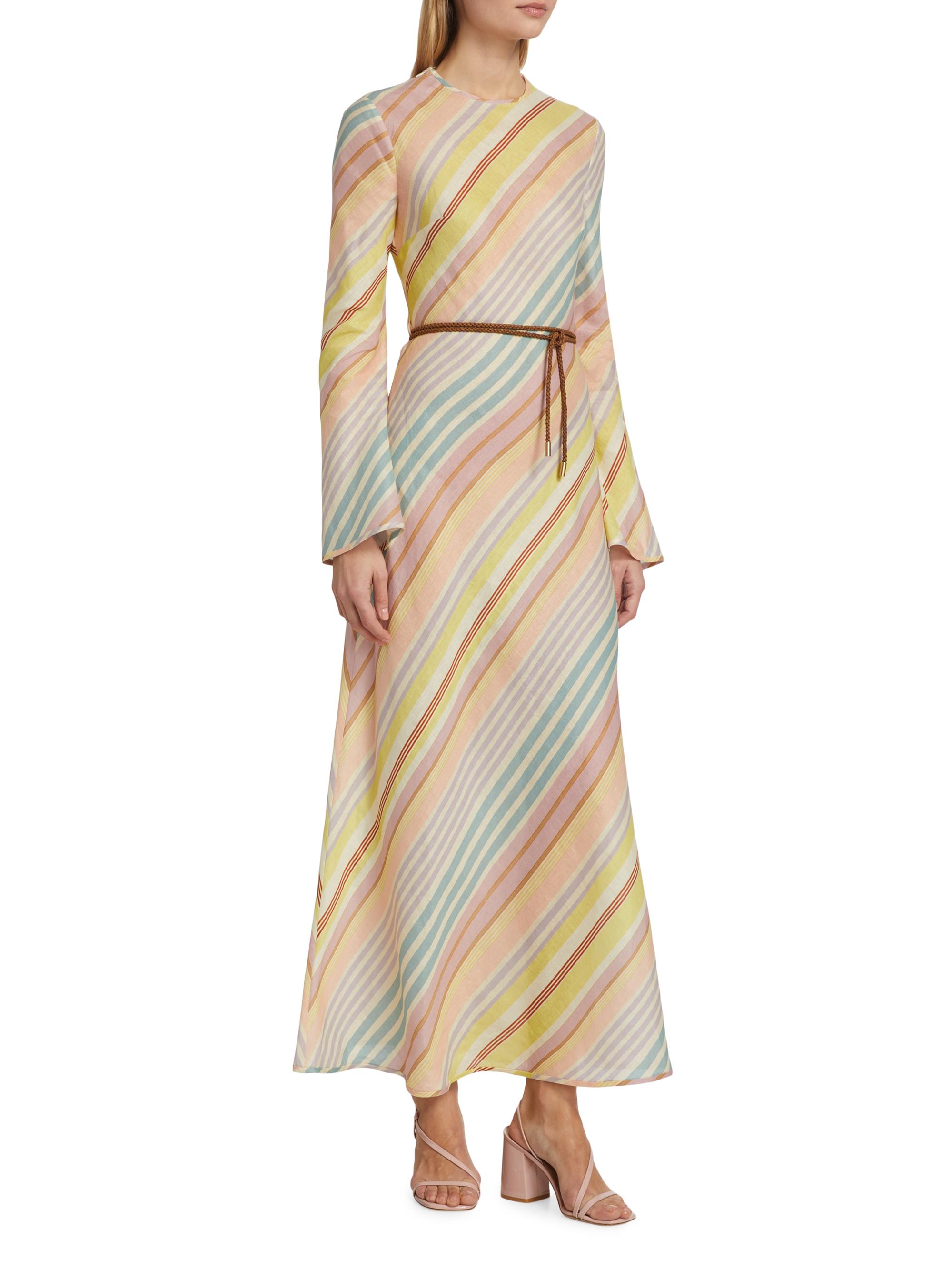 chinese dress ladies Ava Border Linen Wrap Dress