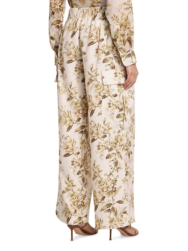 Shop Zimmermann Golden Relaxed Pocket Linen Pants | Saks Shop Zimmermann Golden Relaxed Pocket Linen Pants | Saks