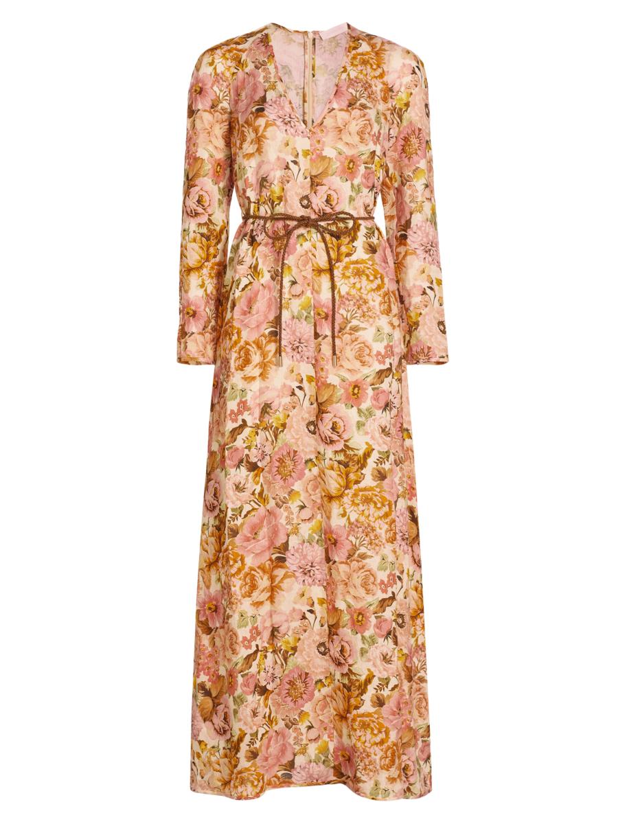 ワンピース Zimmermann 'Acension Plunge' dress ZIMMERMANN - ASCENSION PLUNGE MIDI DRESS - Eleonora Bonucci