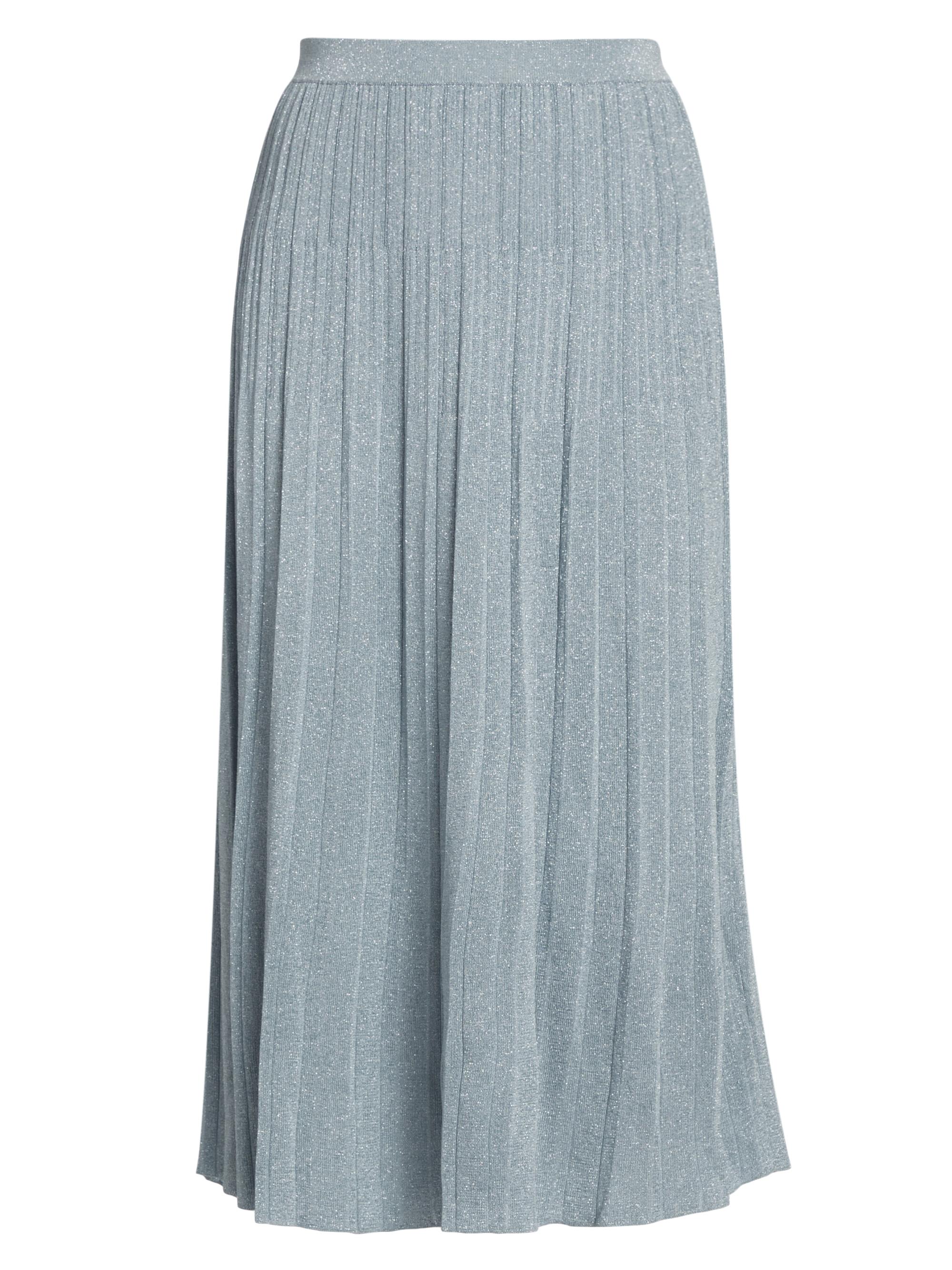 Zimmermann Women's Waverly Rib-Knit Midi-Skirt - Blue Lurex