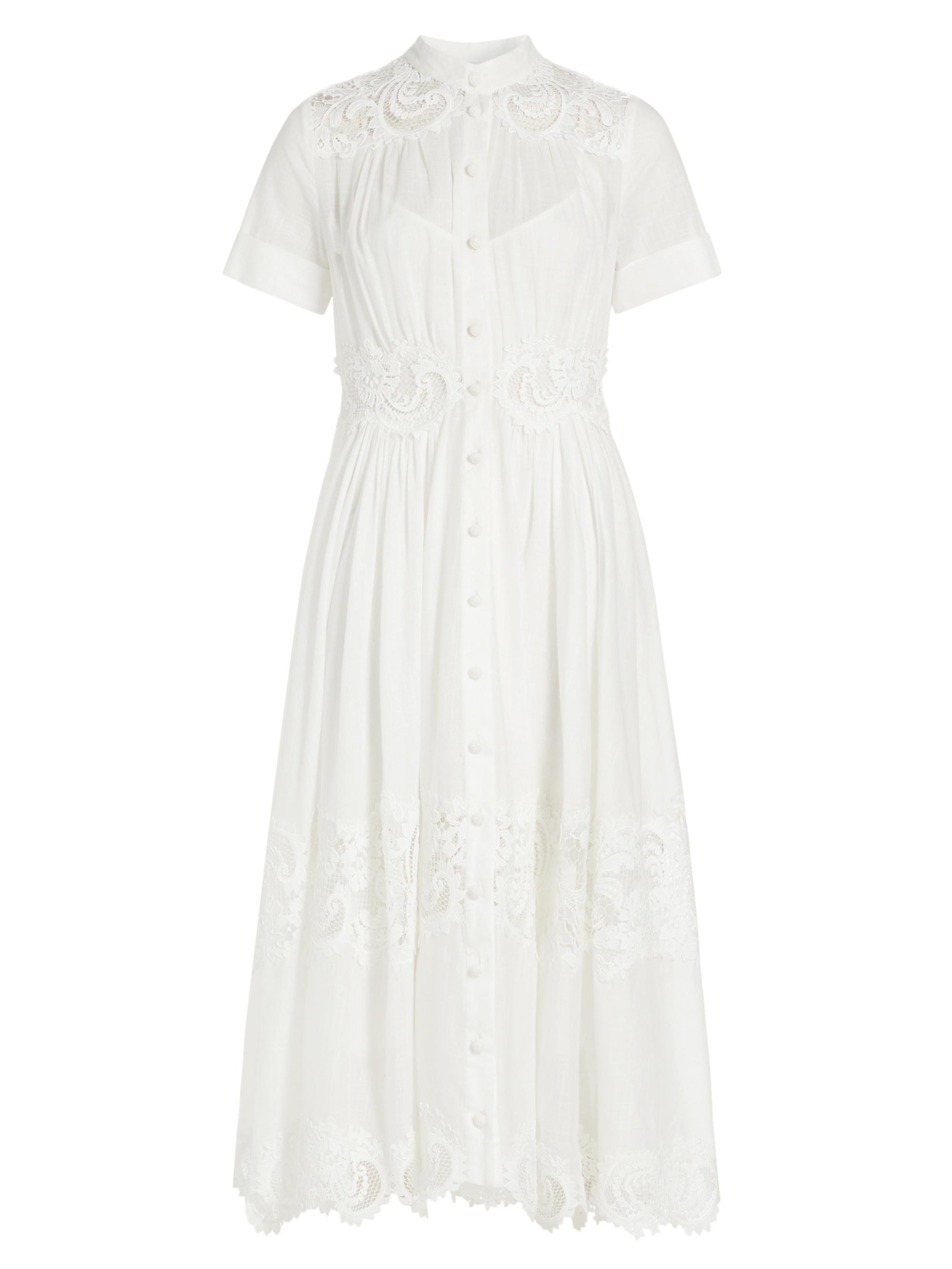 Zimmermann Women's Pop Lace Trimmed Midi-Dress -