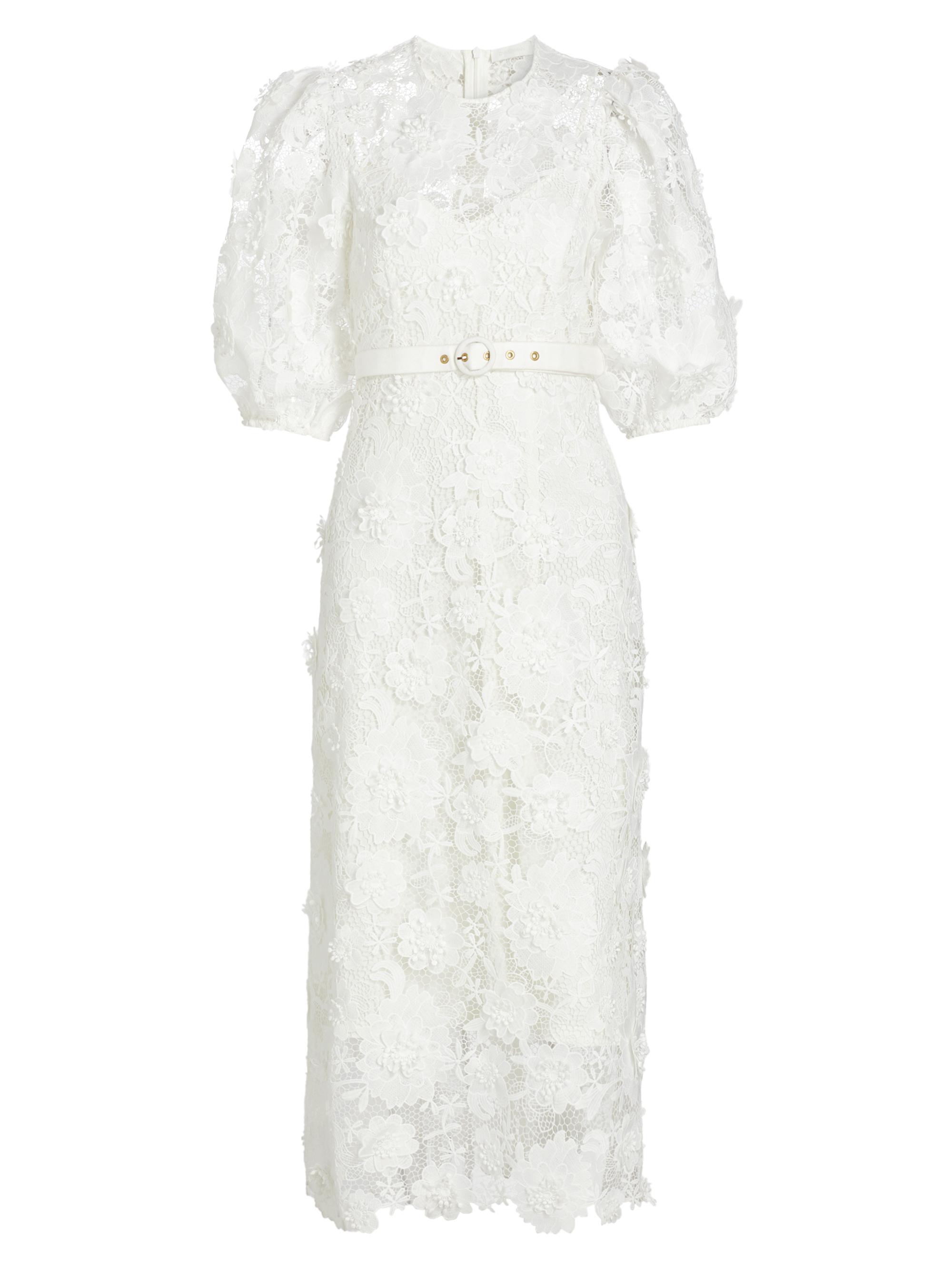 Zimmermann Women's Halliday Floral Lace Midi-Dress -