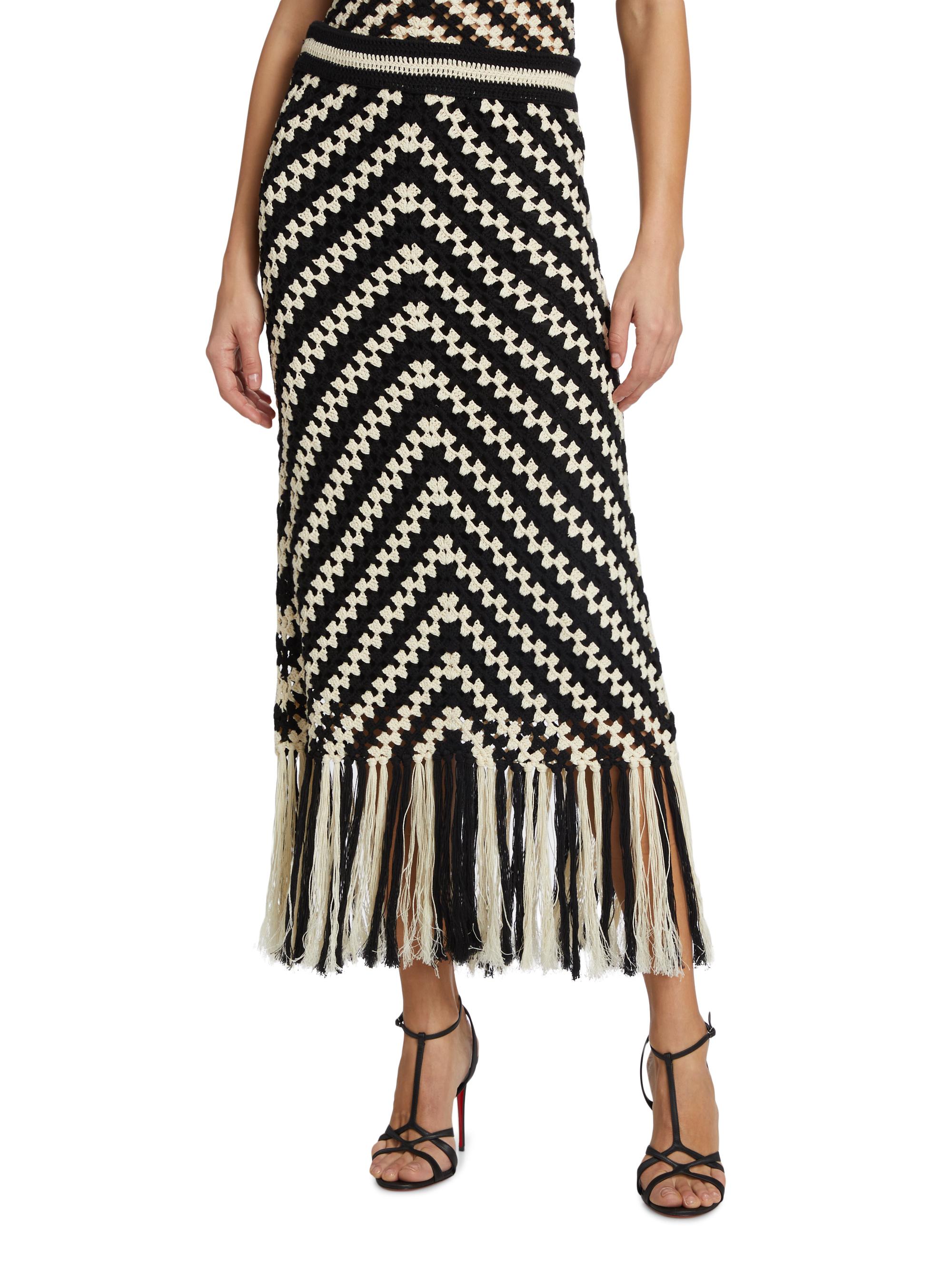＊みみ＊ Zimmermann Halliday Crochet Tassel Maxi Skirt | Saks Fifth Avenue
