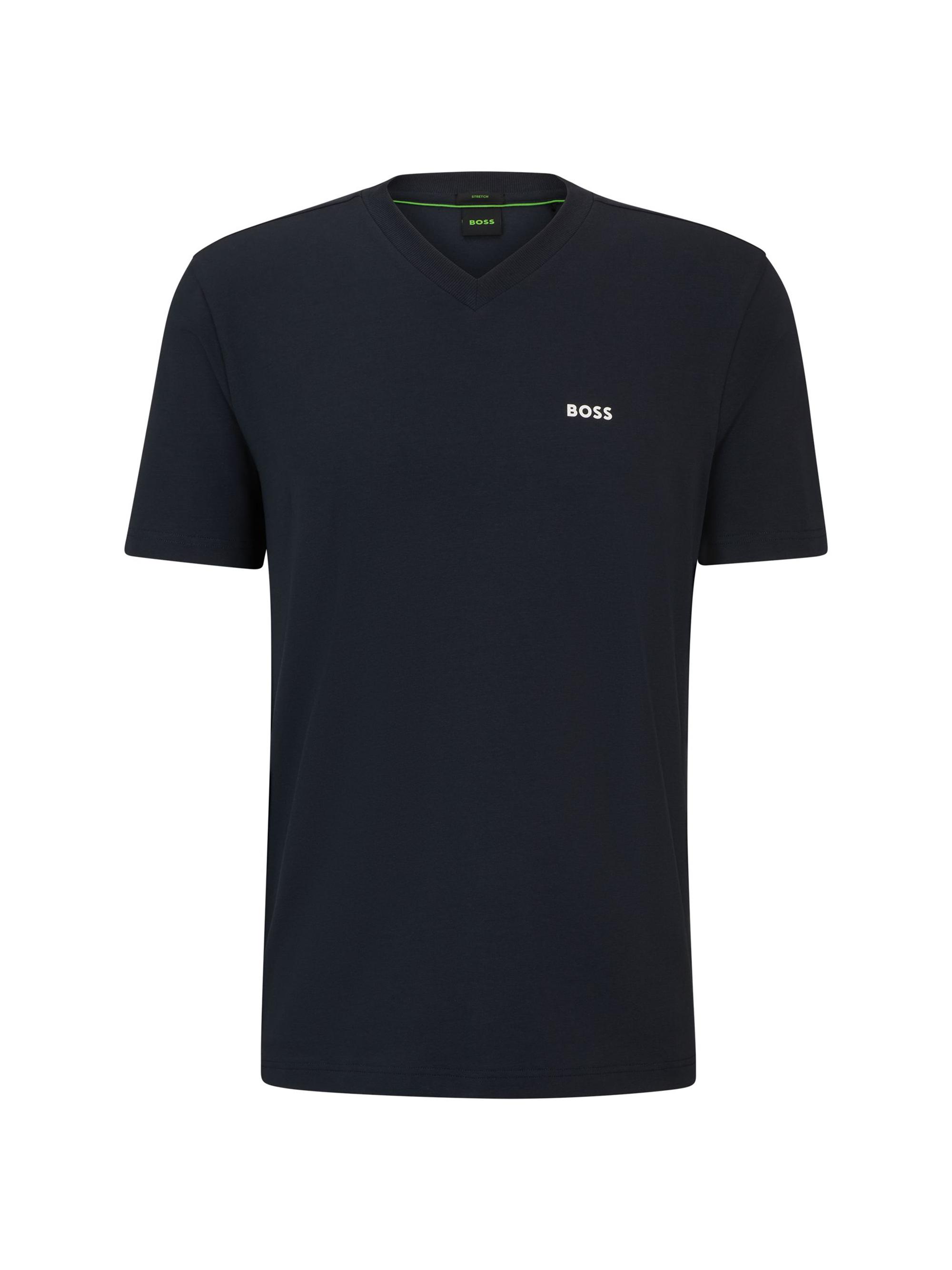 BOSS Men's Stretch-Cotton Regular-Fit T-Shirt - Black