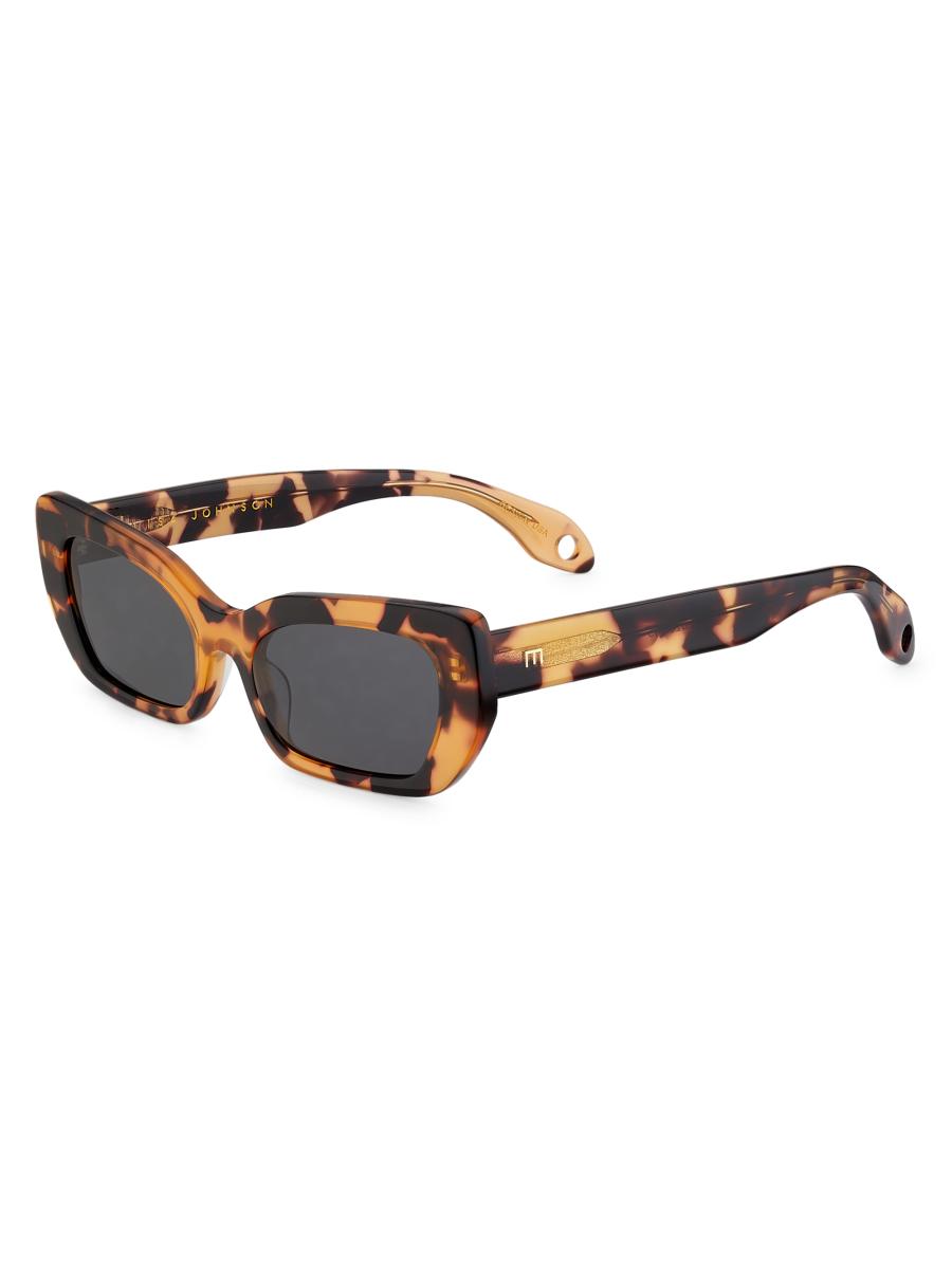 Elisa Johnson Cookie 54MM Rectangular Sunglasses | Saks Fifth Avenue