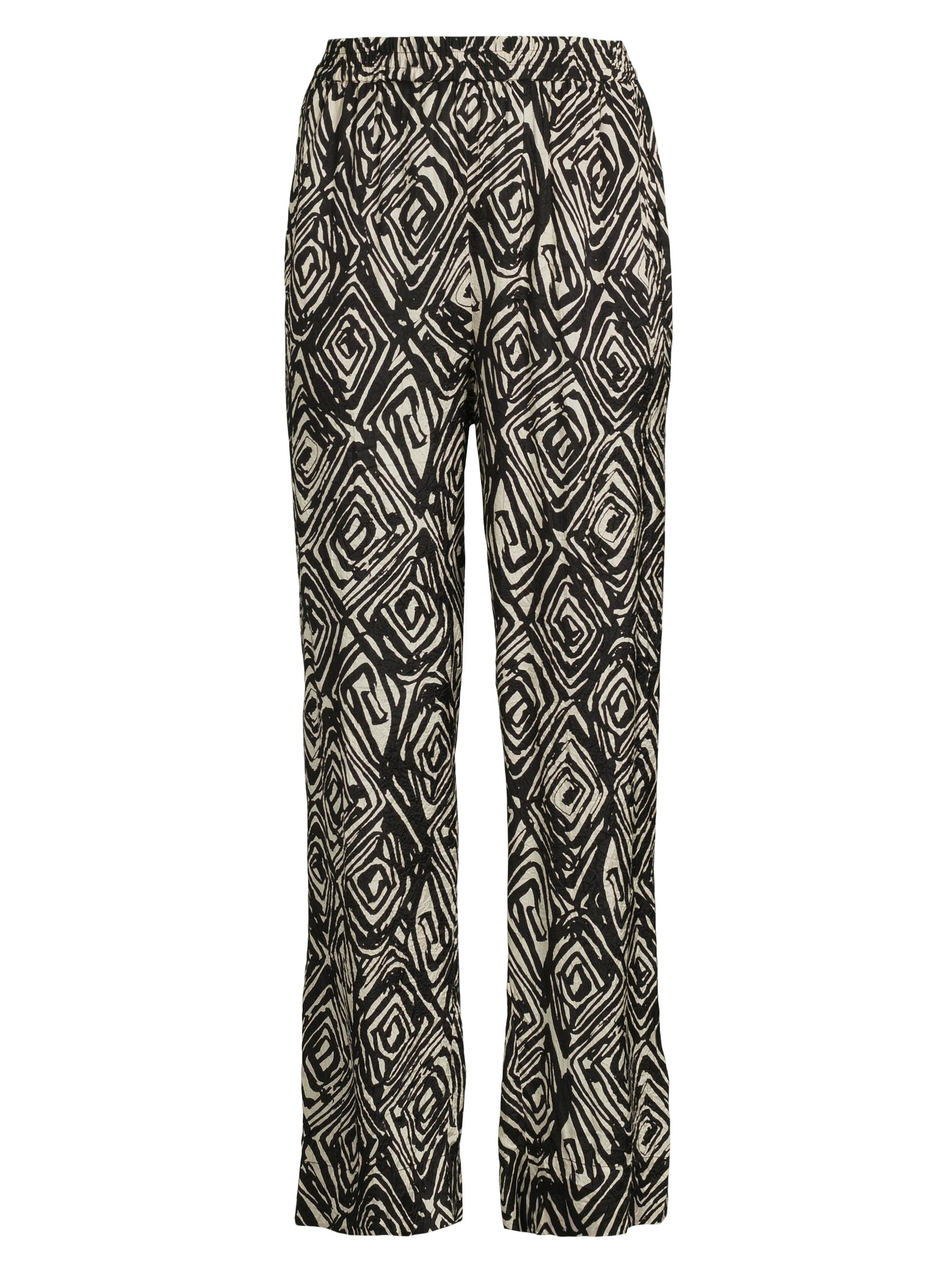 Masai Copenhagen Women's Peonos Printed Shantung Straight Pants - Black