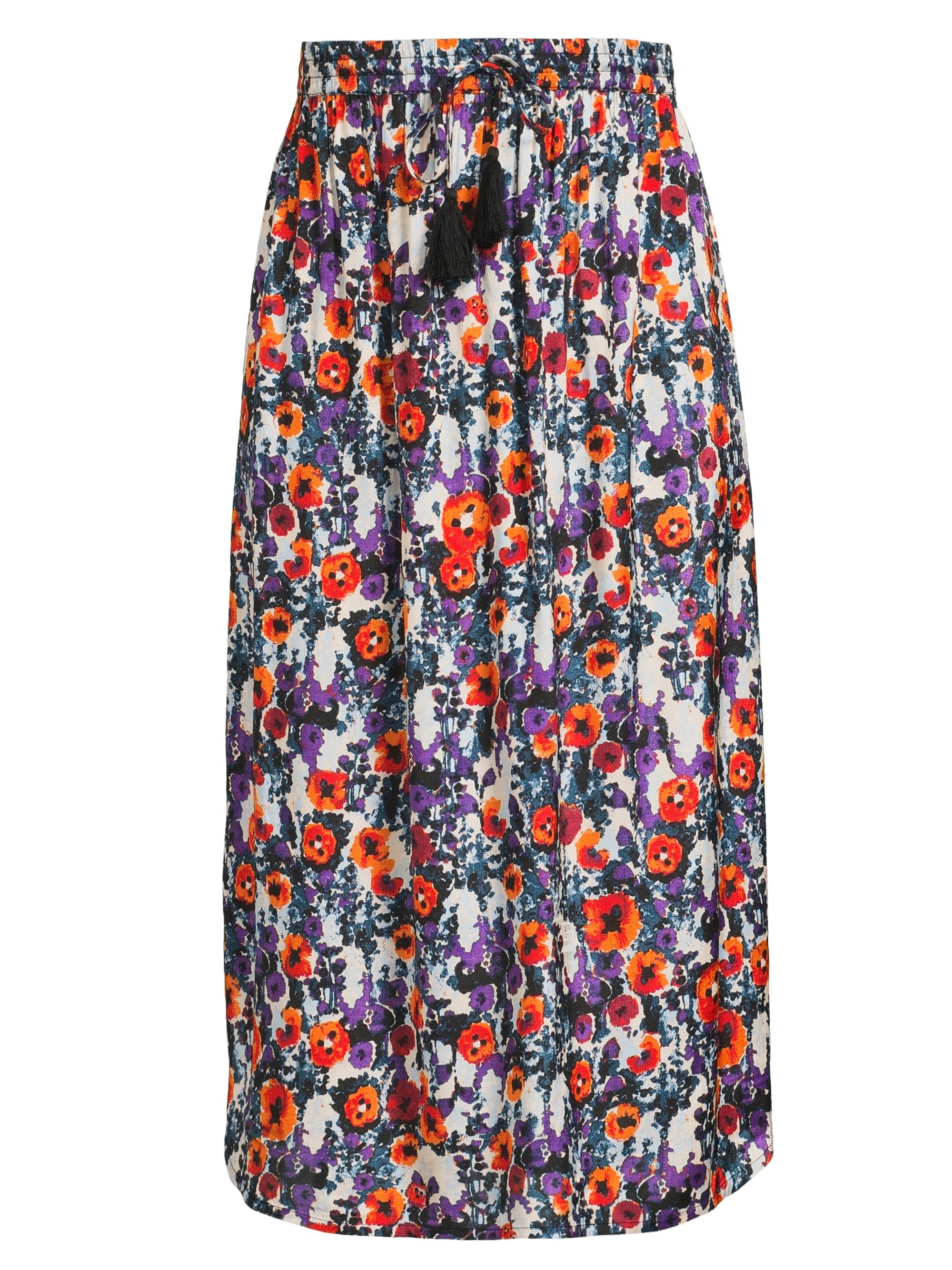 Masai Copenhagen Women's Silja Floral Tassel Midi-Skirt - Meadow Violet