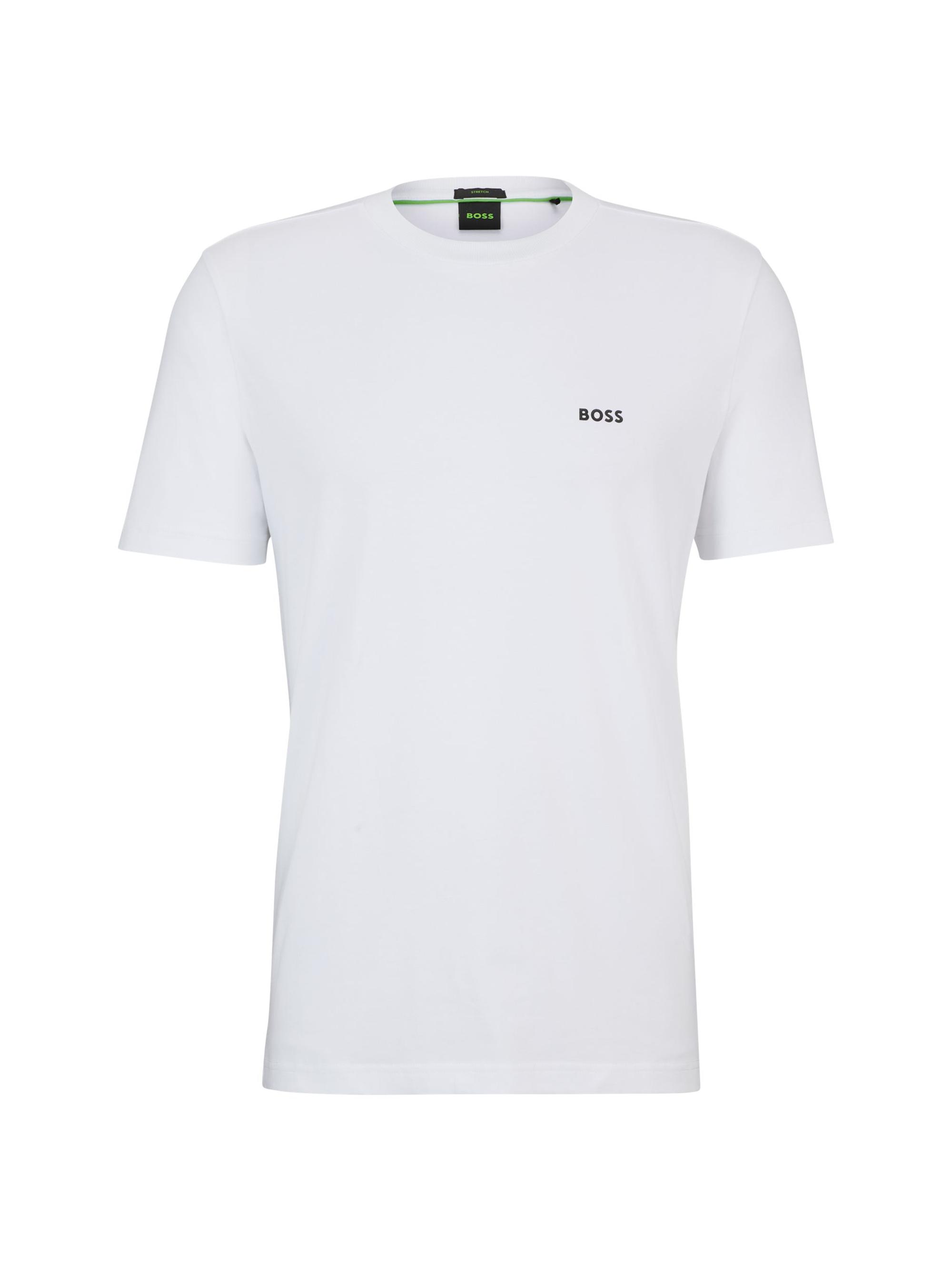 BOSS Men's Stretch-Cotton Regular-Fit T-Shirt - White