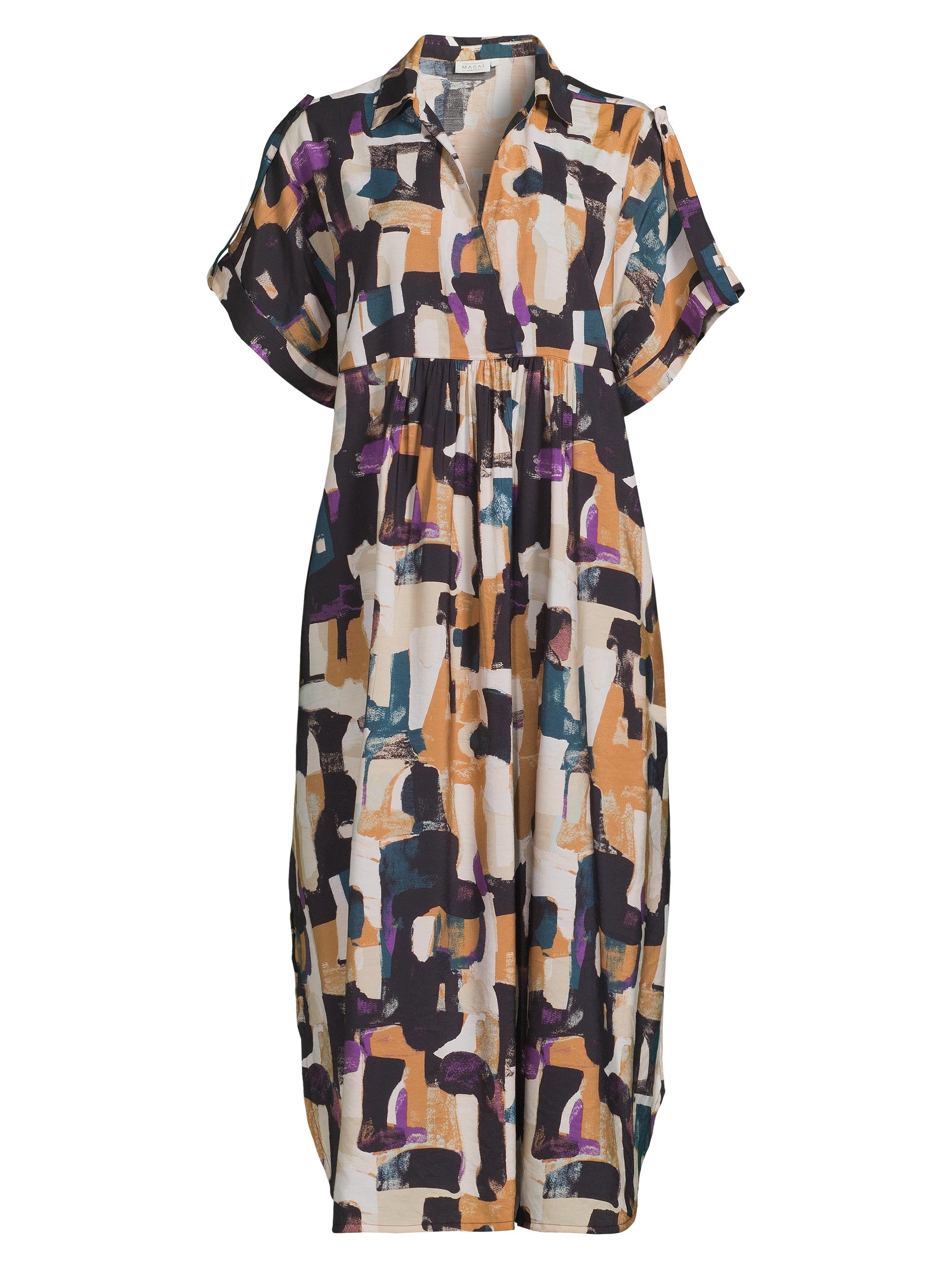 Masai Copenhagen Women's Orsola Printed Cuff-Sleeve Midi-Dress - Dijon