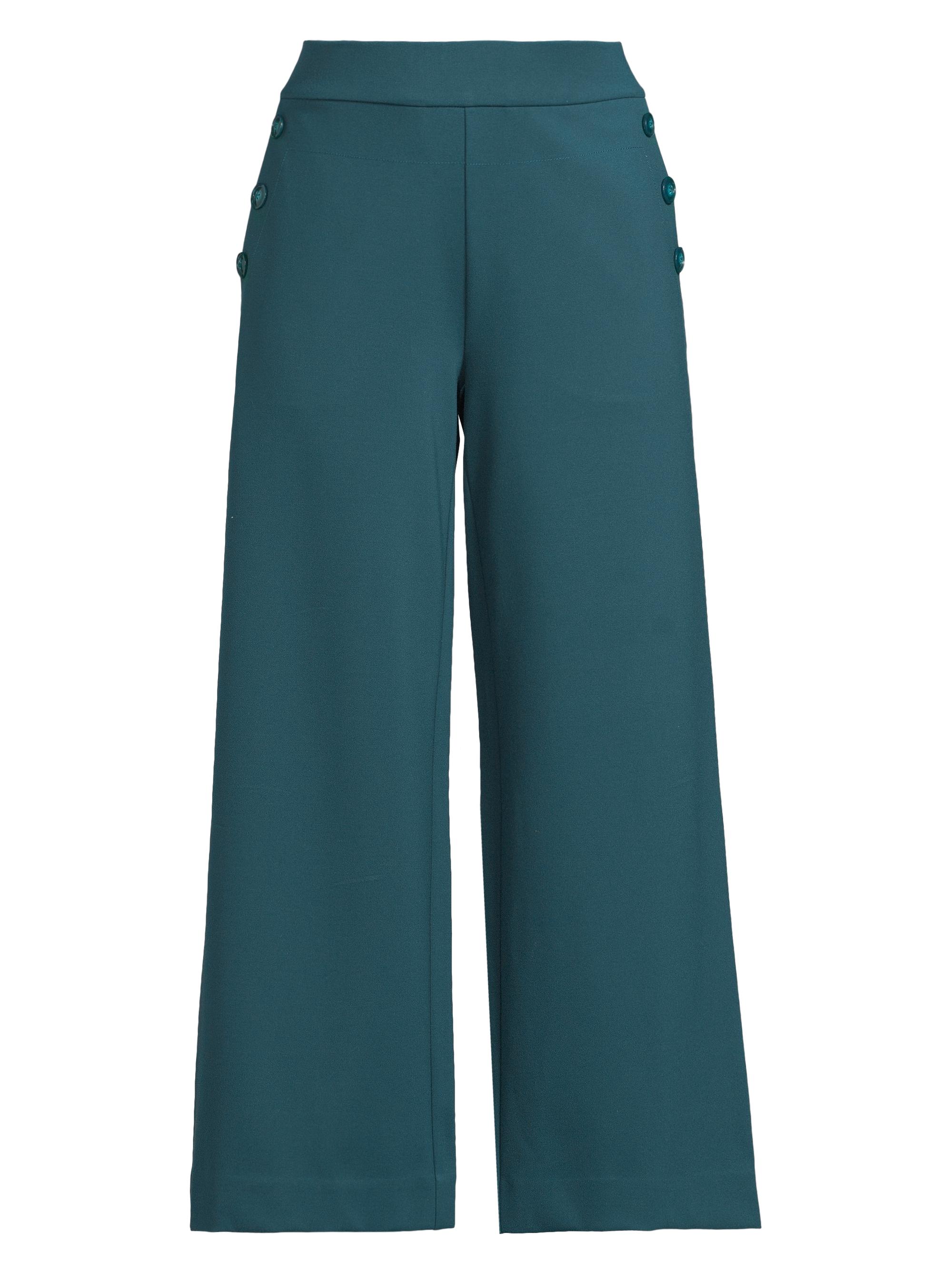 Masai Copenhagen Women's June Prisca Ponte Wide-Leg Pants - Reflect Pond