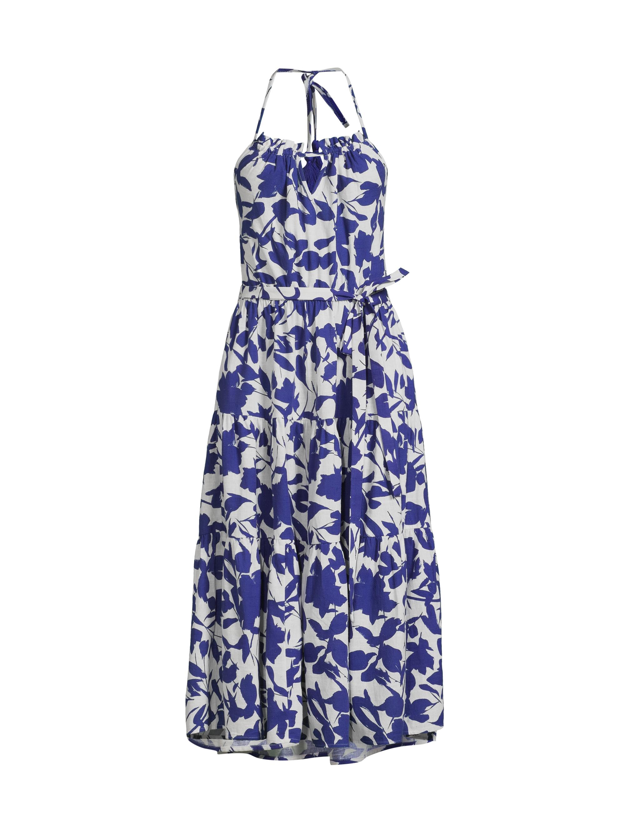 Change of Scenery Women's Abbie Leaf Cotton Halter Dress - Moraea Garden