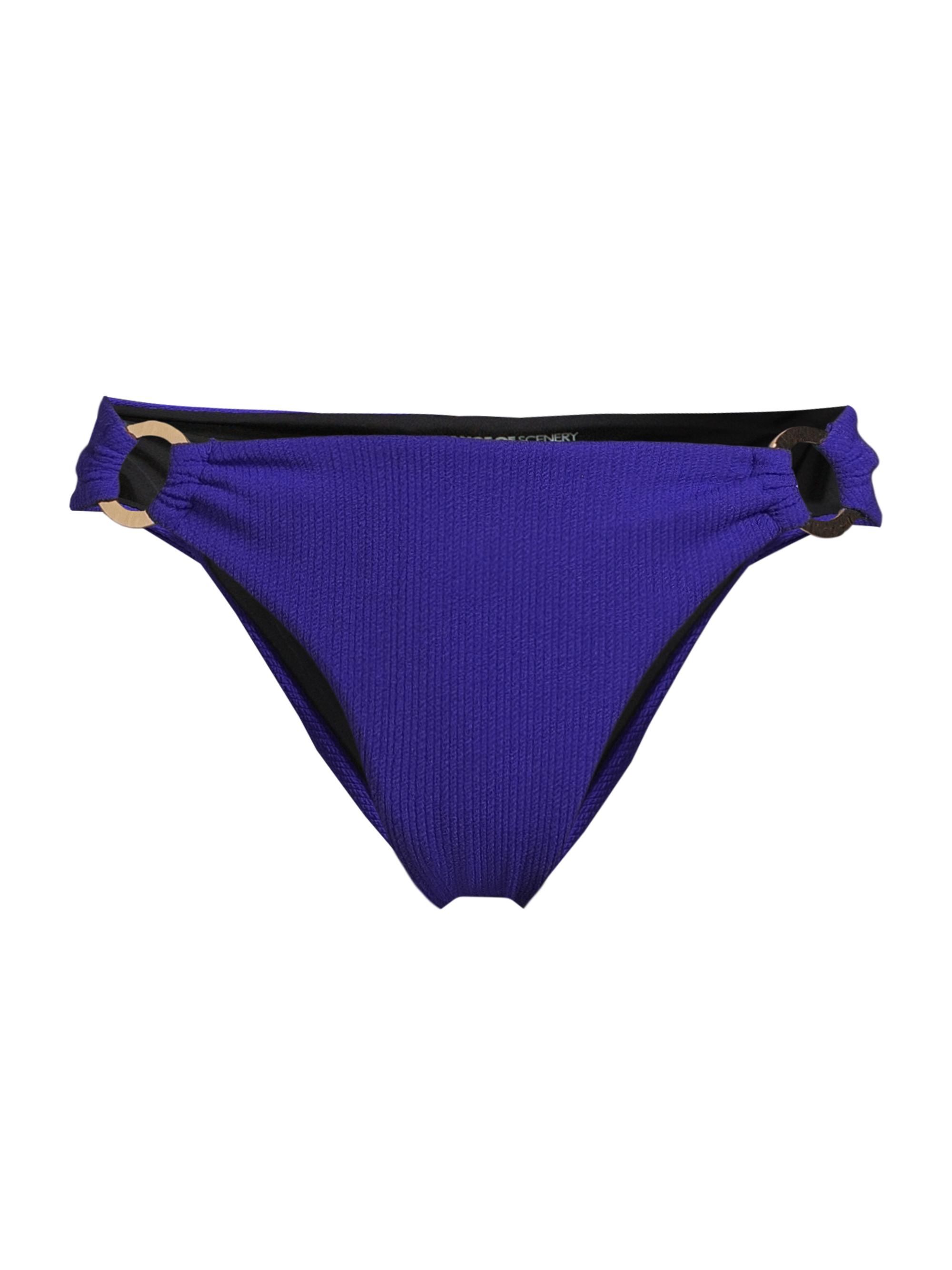 Change of Scenery Women's Ring Trim Bikini Bottom - Iris Texture