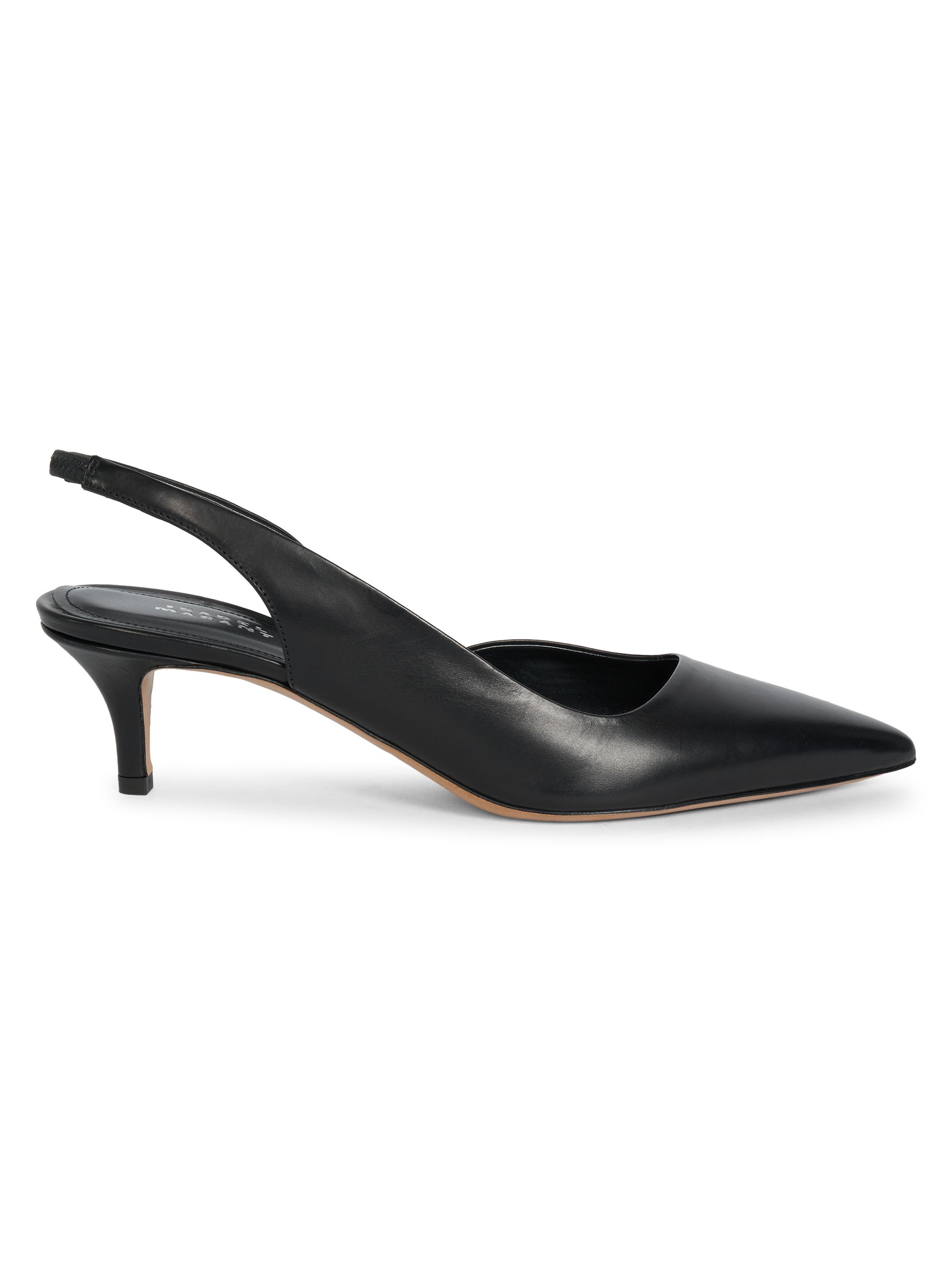 Isabel Marant Women's Piery-GA Leather Slingback Pumps - Black
