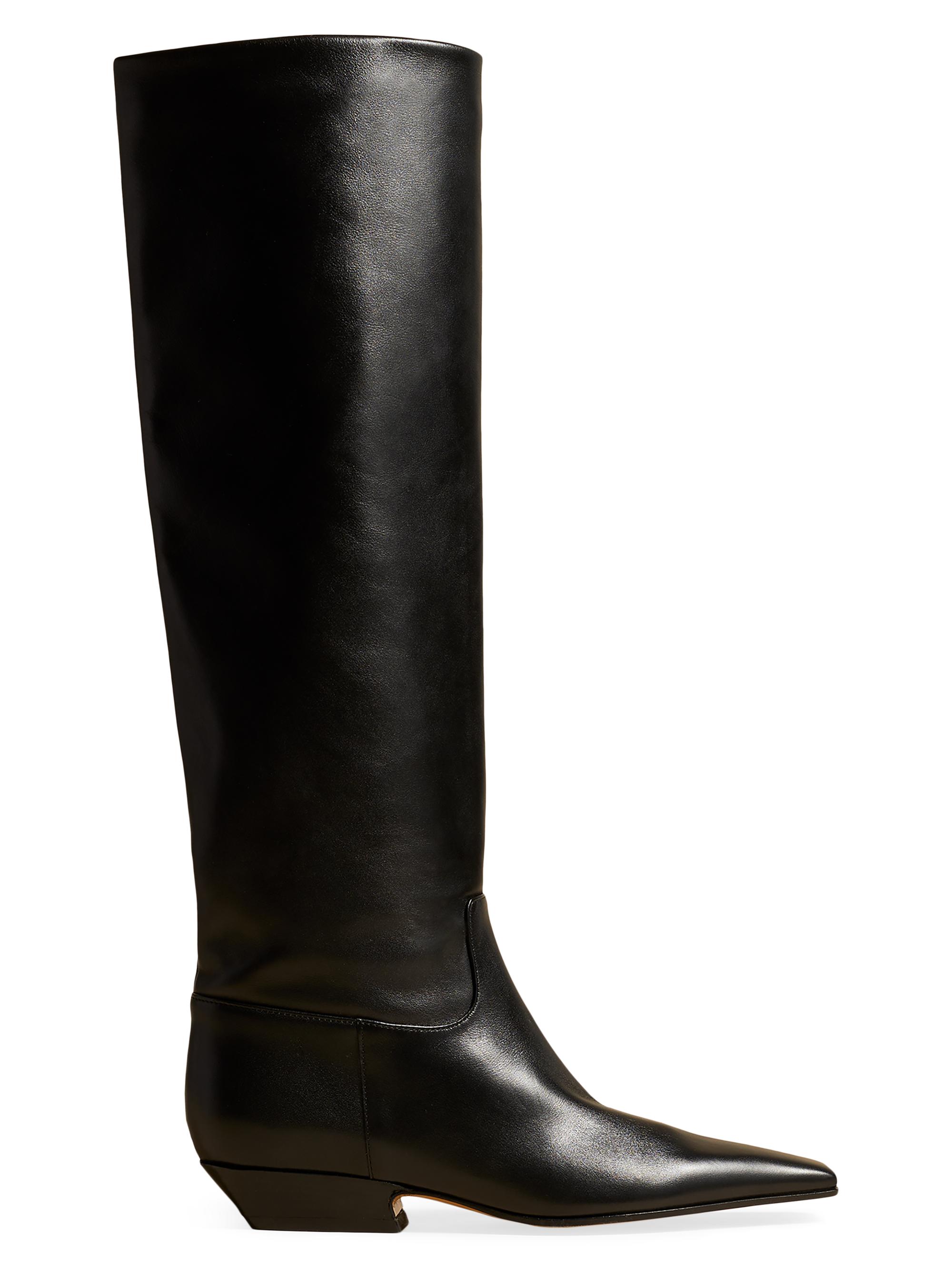 Khaite Women's Marfa 25MM Leather Knee-High Boots - Black