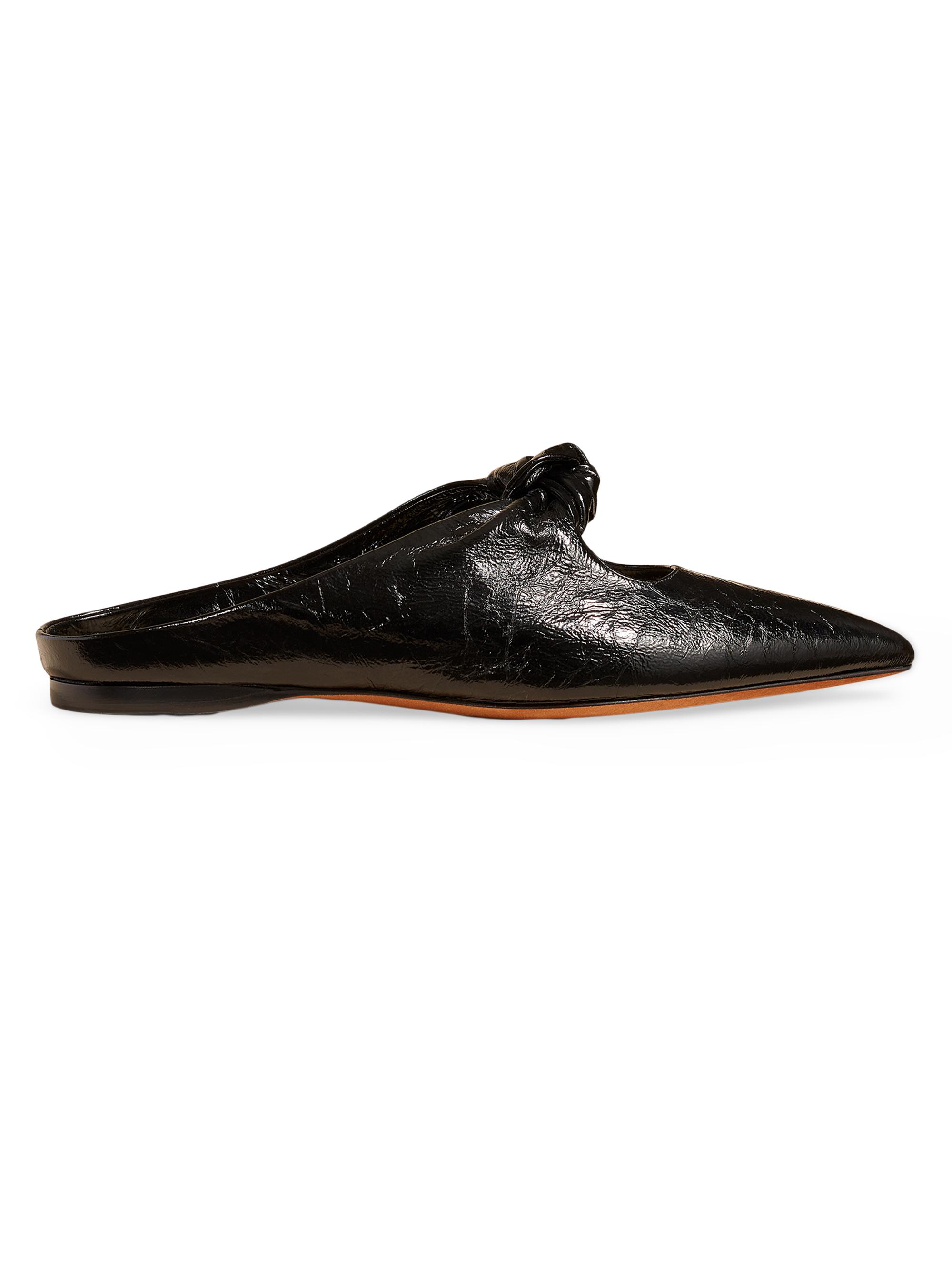 Khaite Women's Rowan Knotted Leather Mules - White