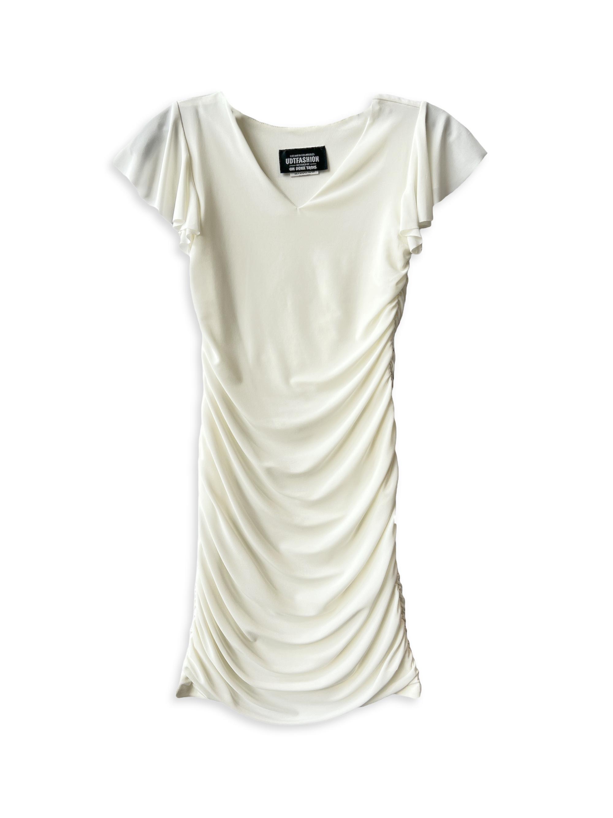 Un Deux Trois Girl's Fitted Ruched Dress -