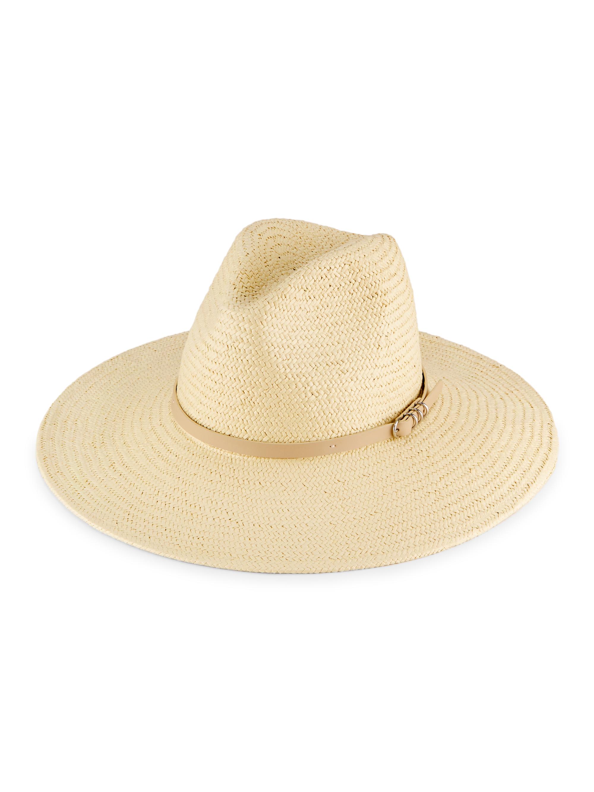 rag & bone Net Band Woven Straw Packable Fedora | Saks Fifth 