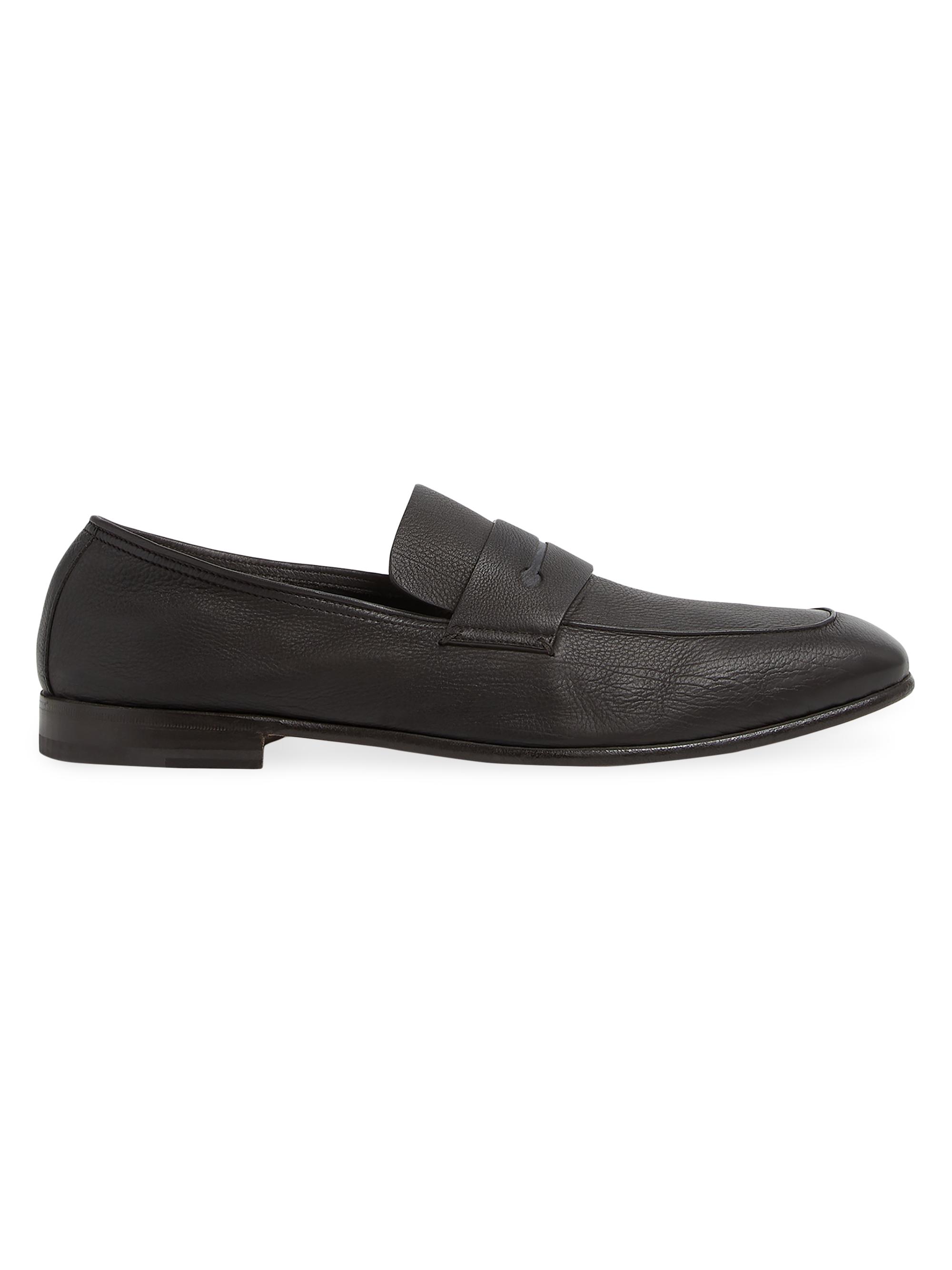 ZEGNA Men's Secondskin L'Asola Loafers - Black