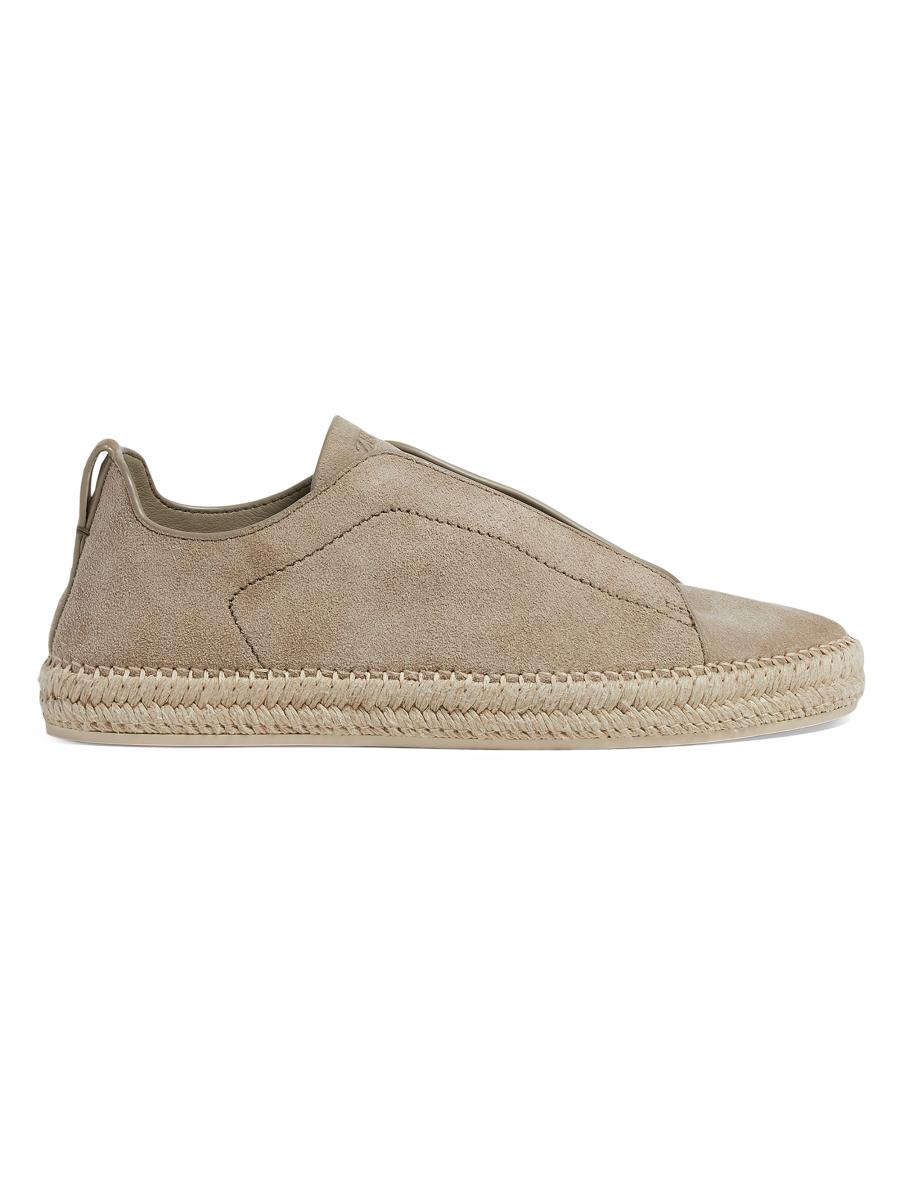 ZEGNA Suede Triple Stitch Espadrilles | Saks Fifth Avenue