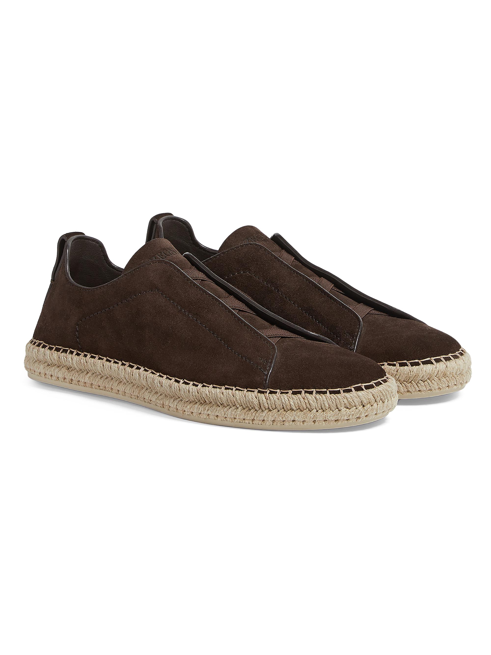 ZEGNA Suede Triple Stitch Espadrilles | Saks Fifth Avenue