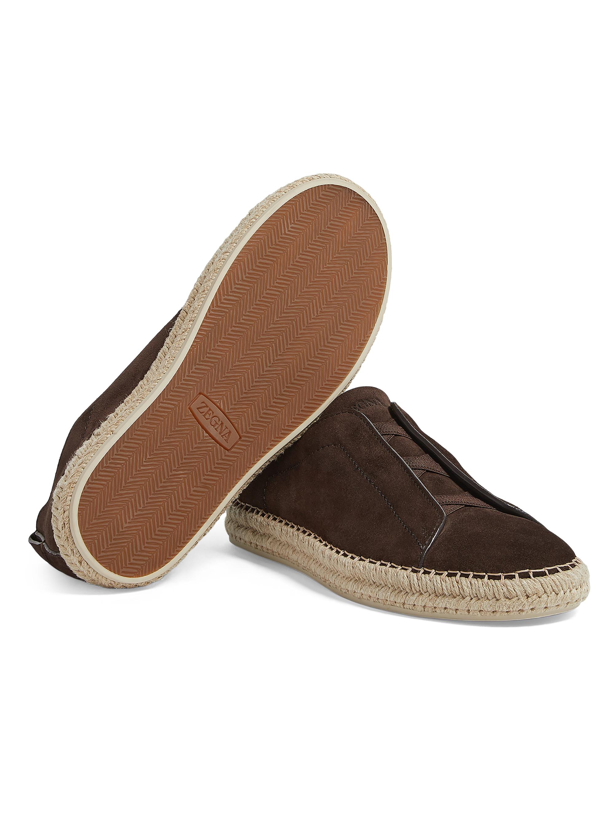 ZEGNA Suede Triple Stitch Espadrilles | Saks Fifth Avenue