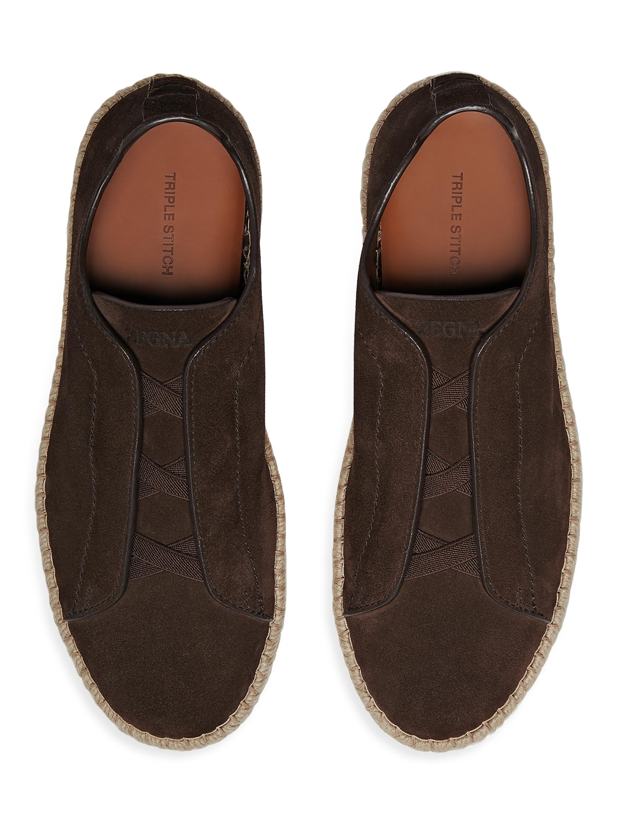 ZEGNA Suede Triple Stitch Espadrilles | Saks Fifth Avenue