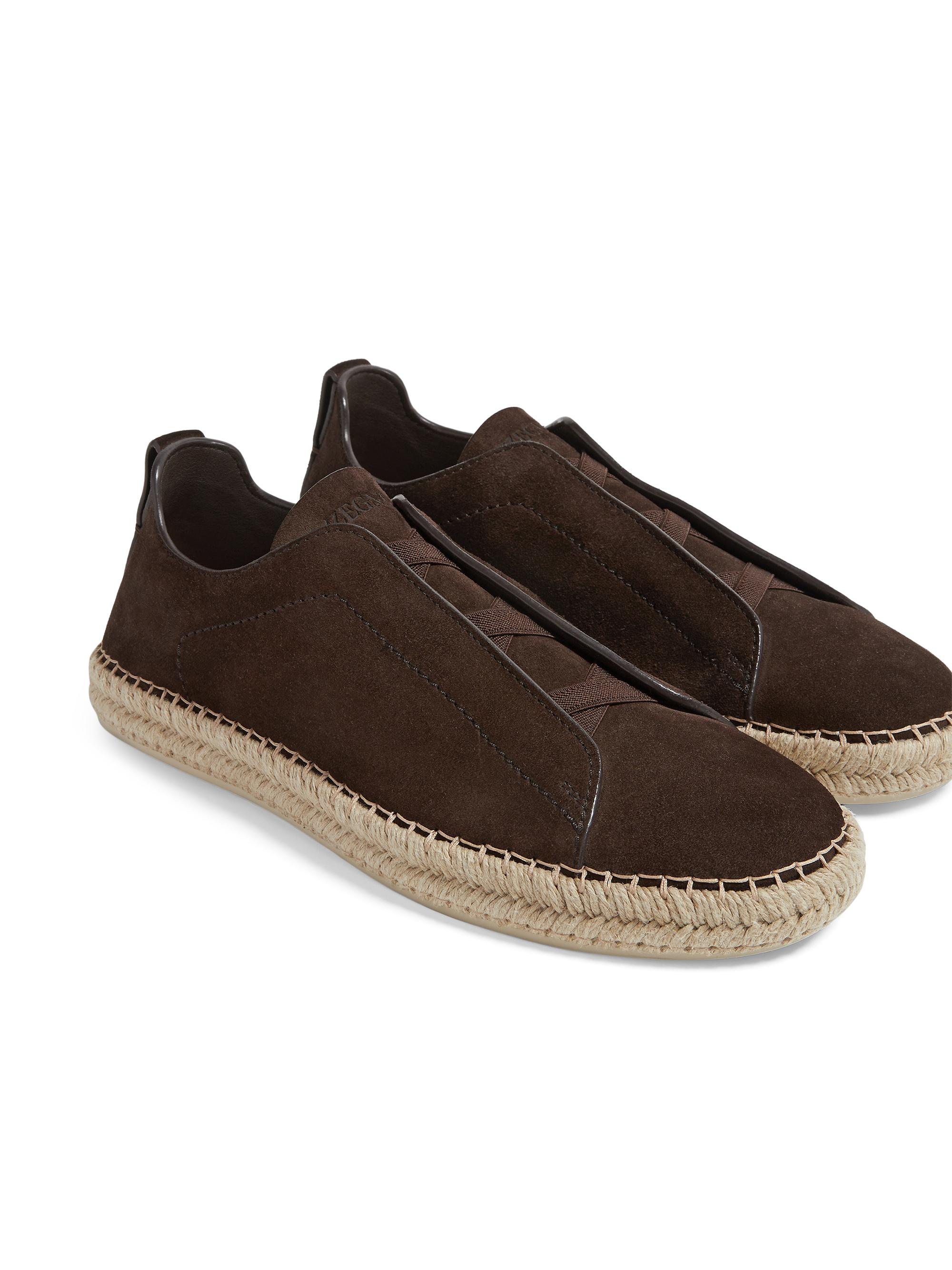 ZEGNA Suede Triple Stitch Espadrilles | Saks Fifth Avenue