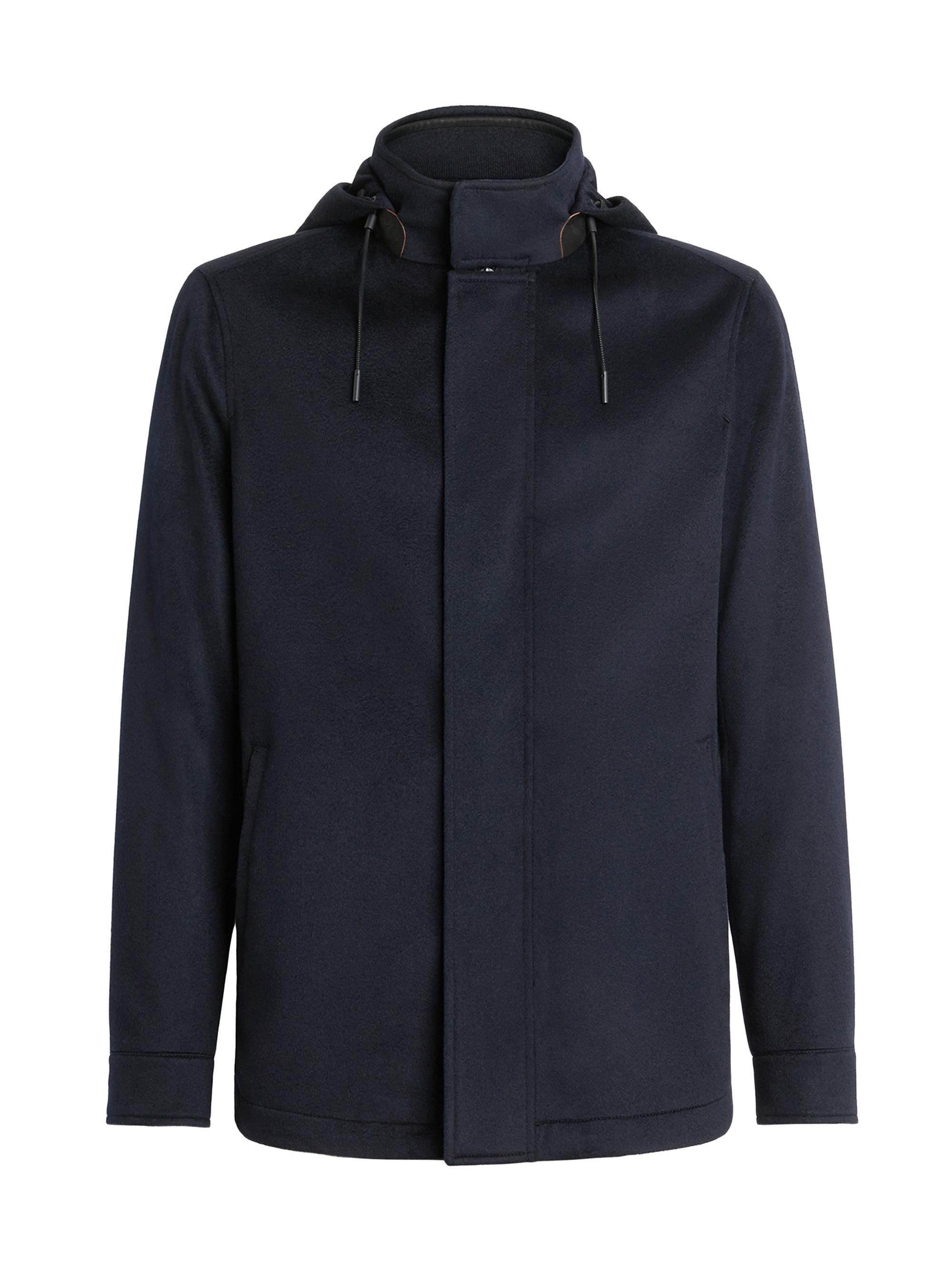 ZEGNA Men's Oasi Cashmere Elements Cima Overjacket - Navy Blue | Thumbnail 5