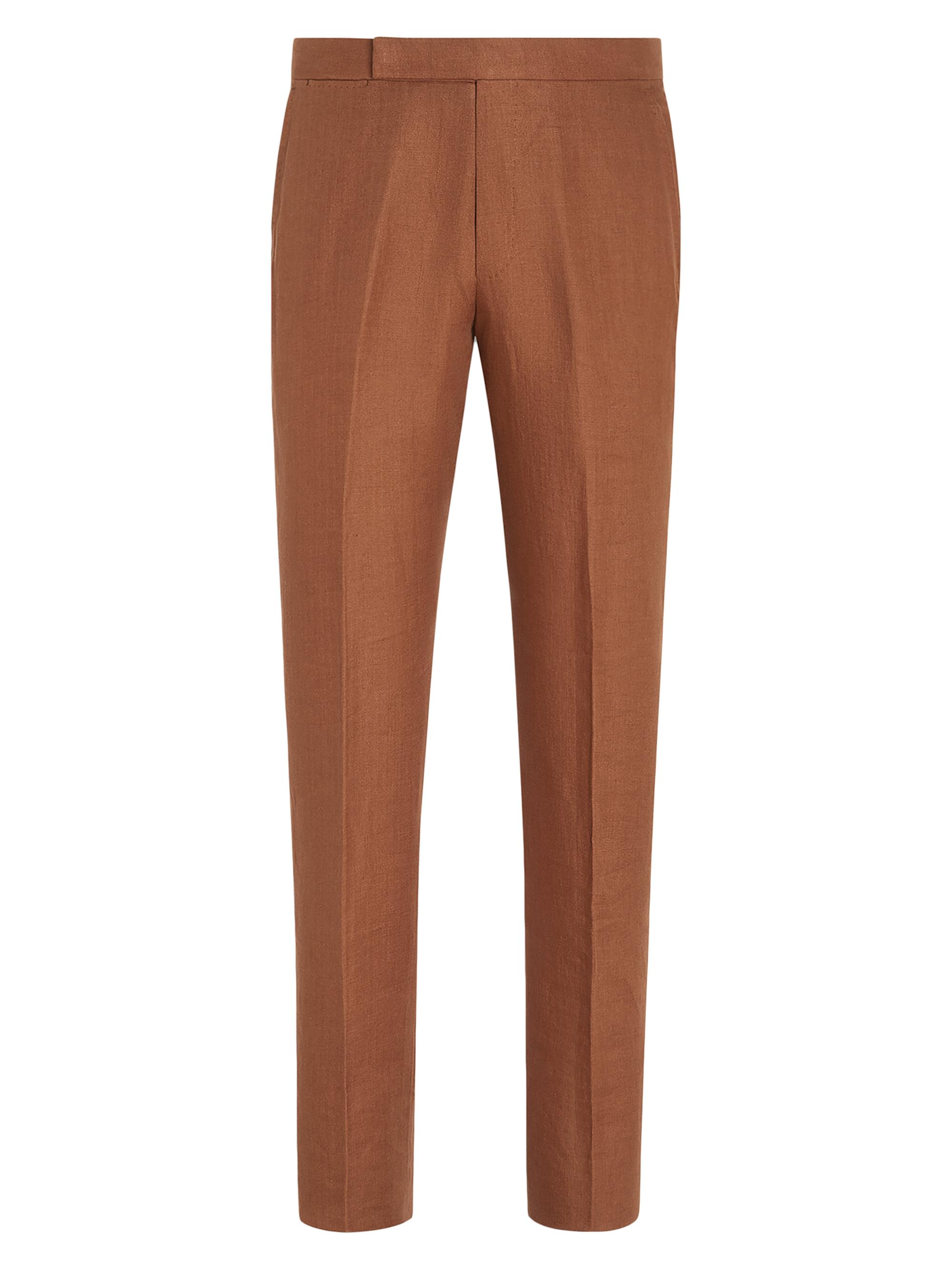 ZEGNA Men's Oasi Lino Pants - Light Beige