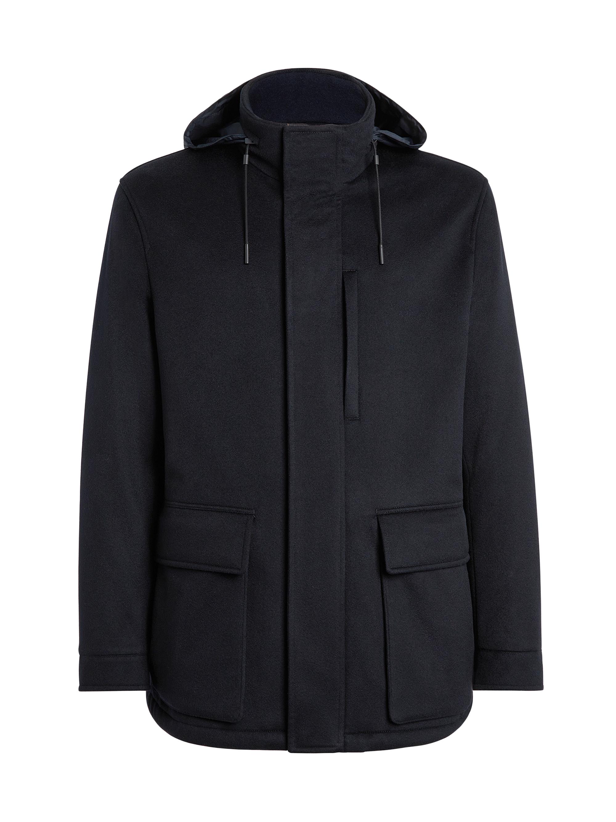 ZEGNA Men's Oasi Cashmere Elements Vetta Overjacket - Navy Blue