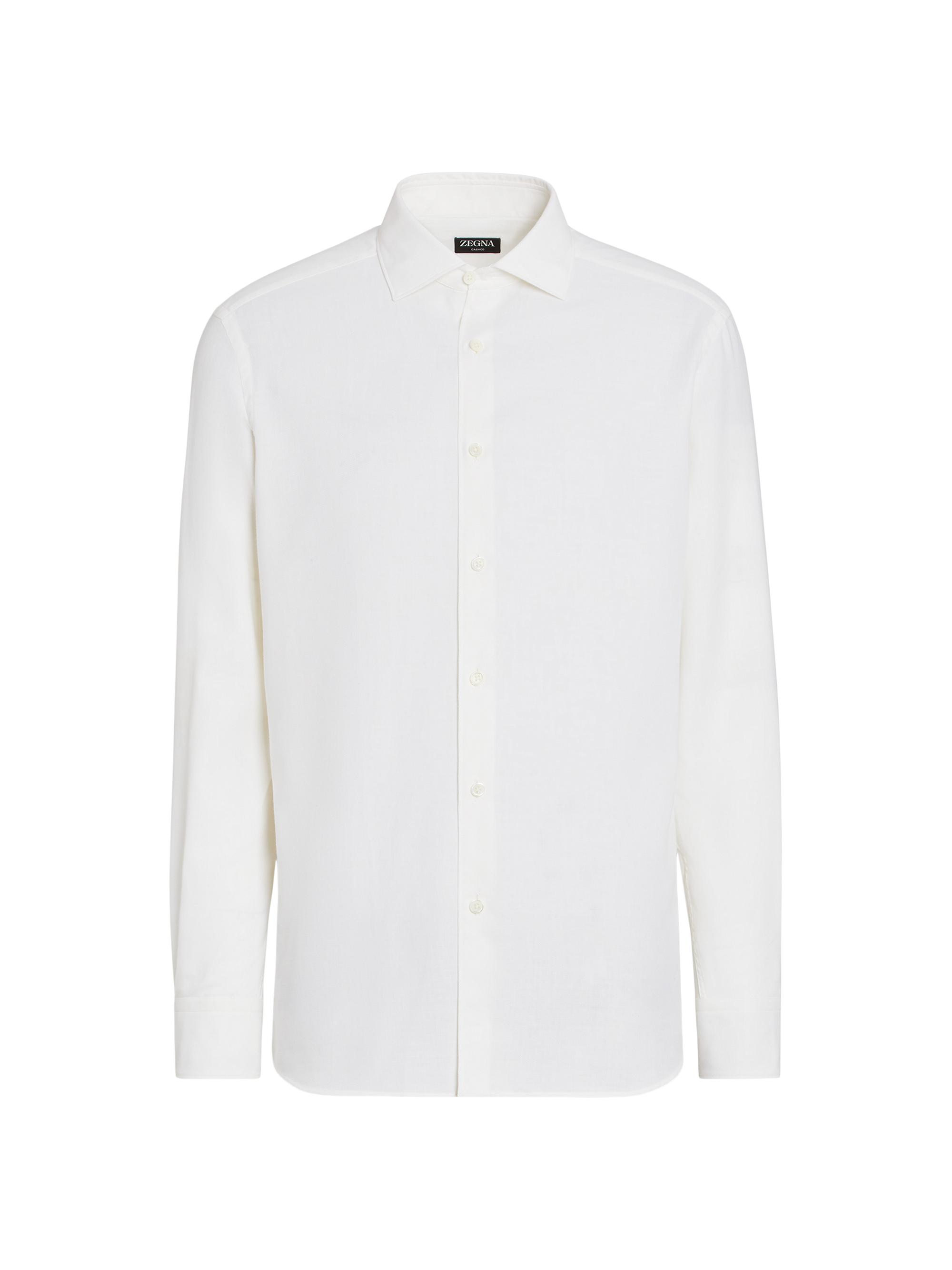ZEGNA Men's Cashco Shirt - White