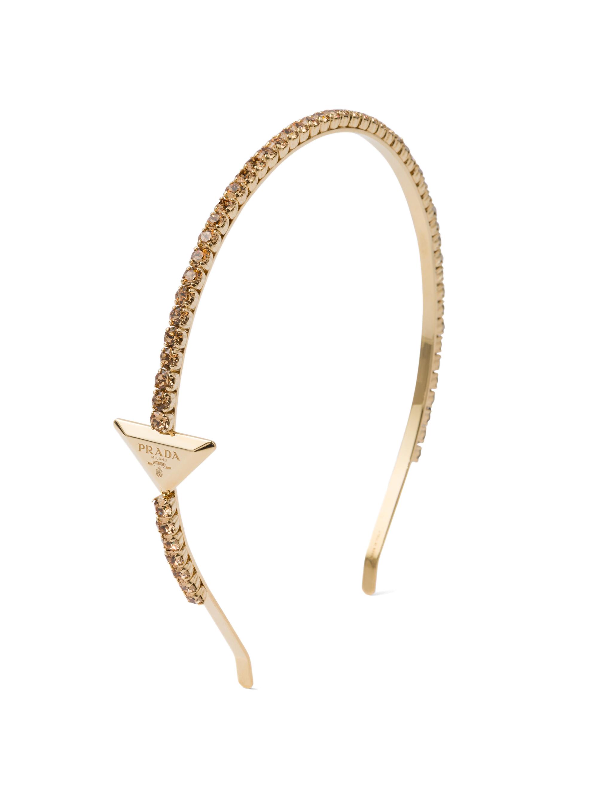 Prada Embellished Brass Headband | Saks Fifth Avenue