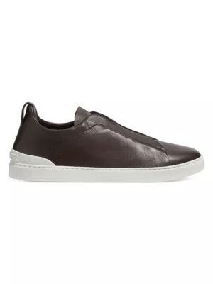 Zegna slip-on suede trainers - Grey
