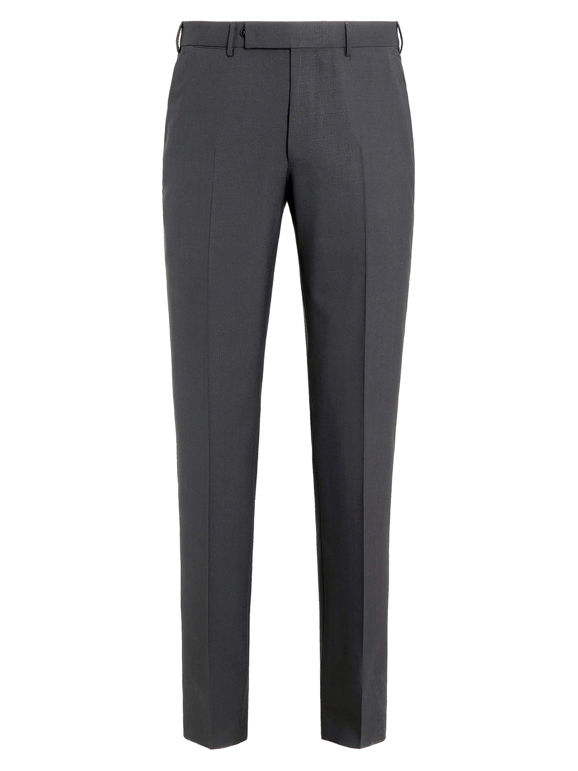 ZEGNA Men's High Performance Wool Pants - Dark Grey