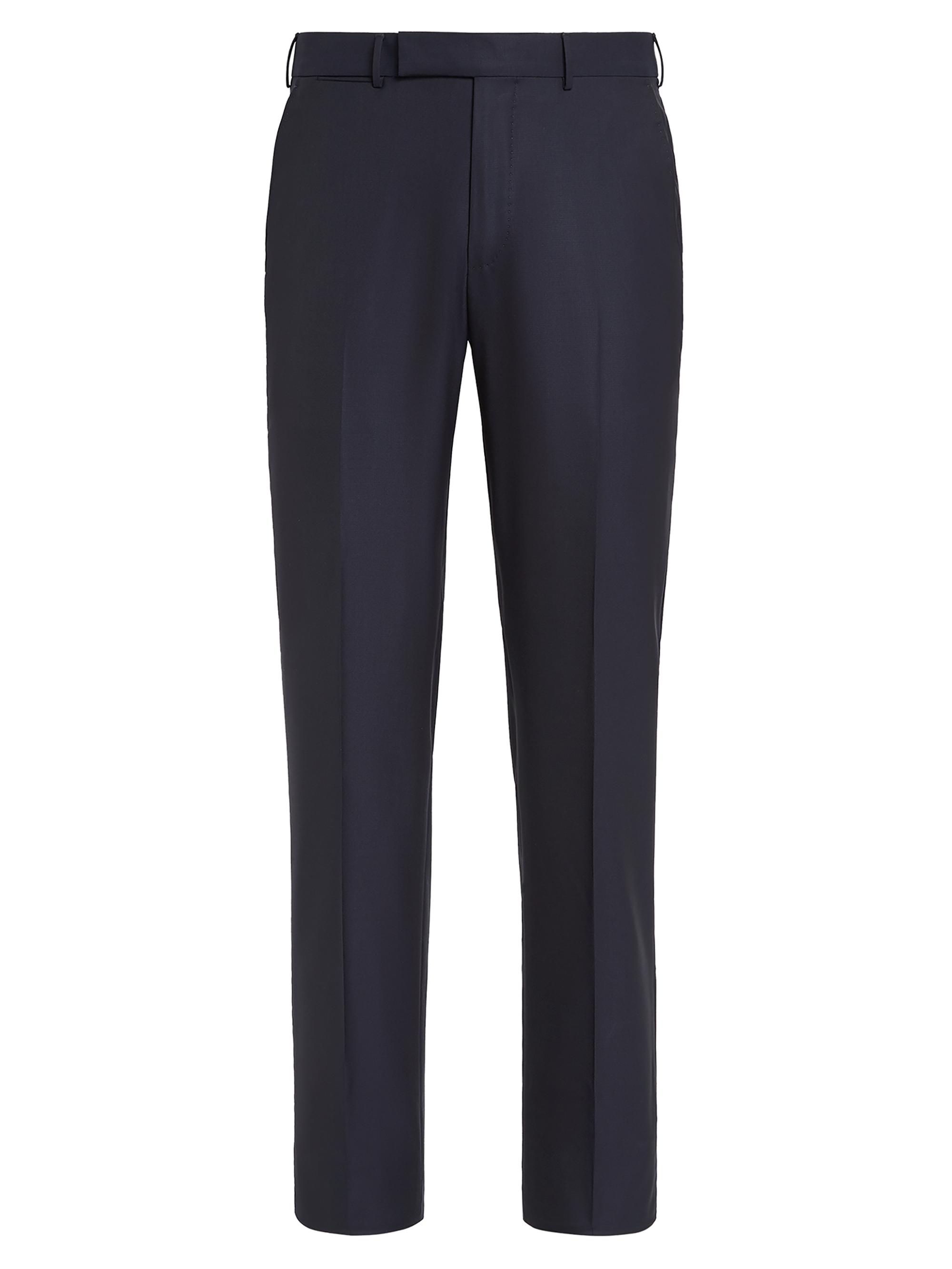 ZEGNA Men's 15Milmil15 Wool Pants - Navy Blue