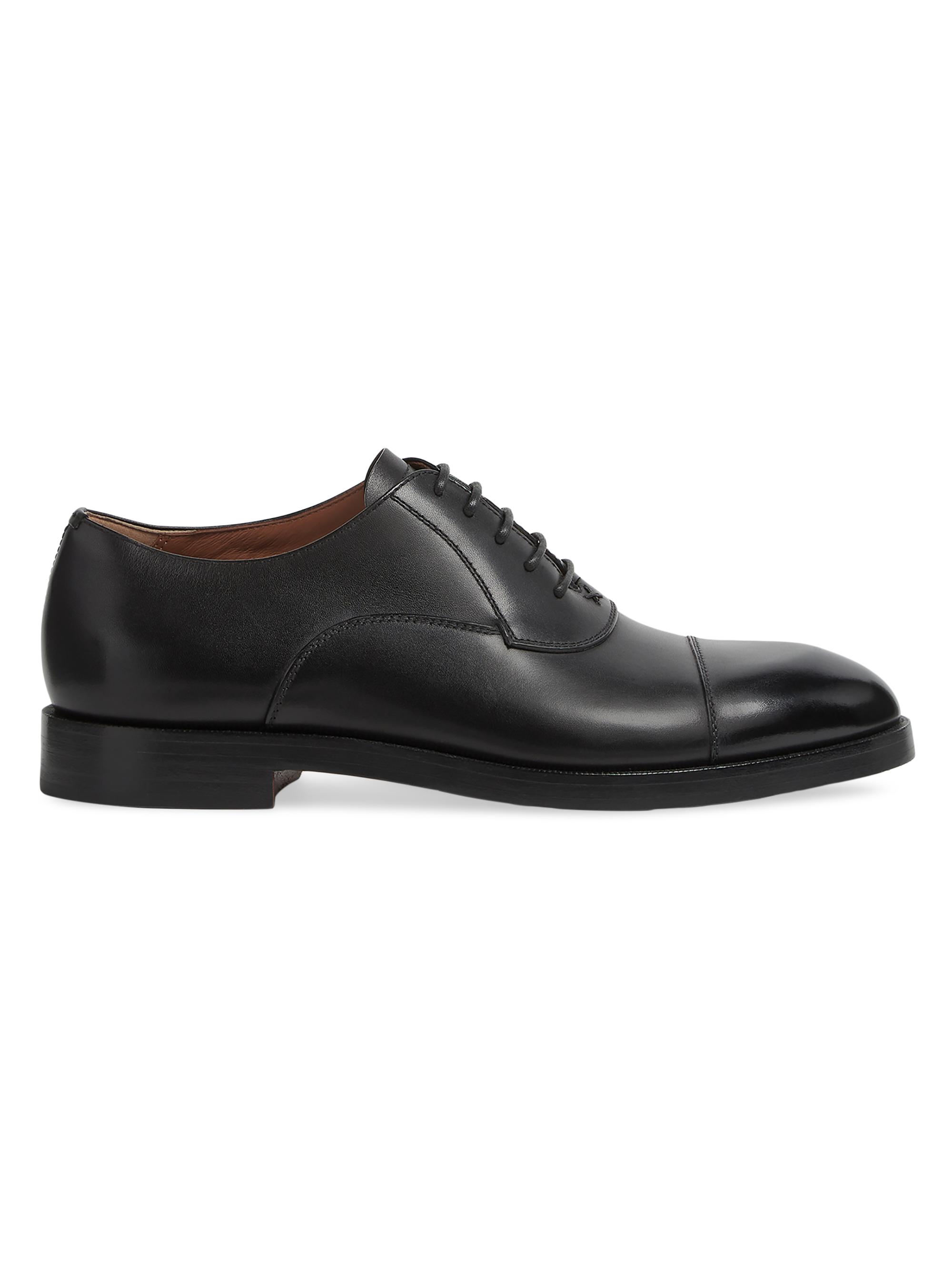 ZEGNA Men's Leather Torino Dress Shoes - Black